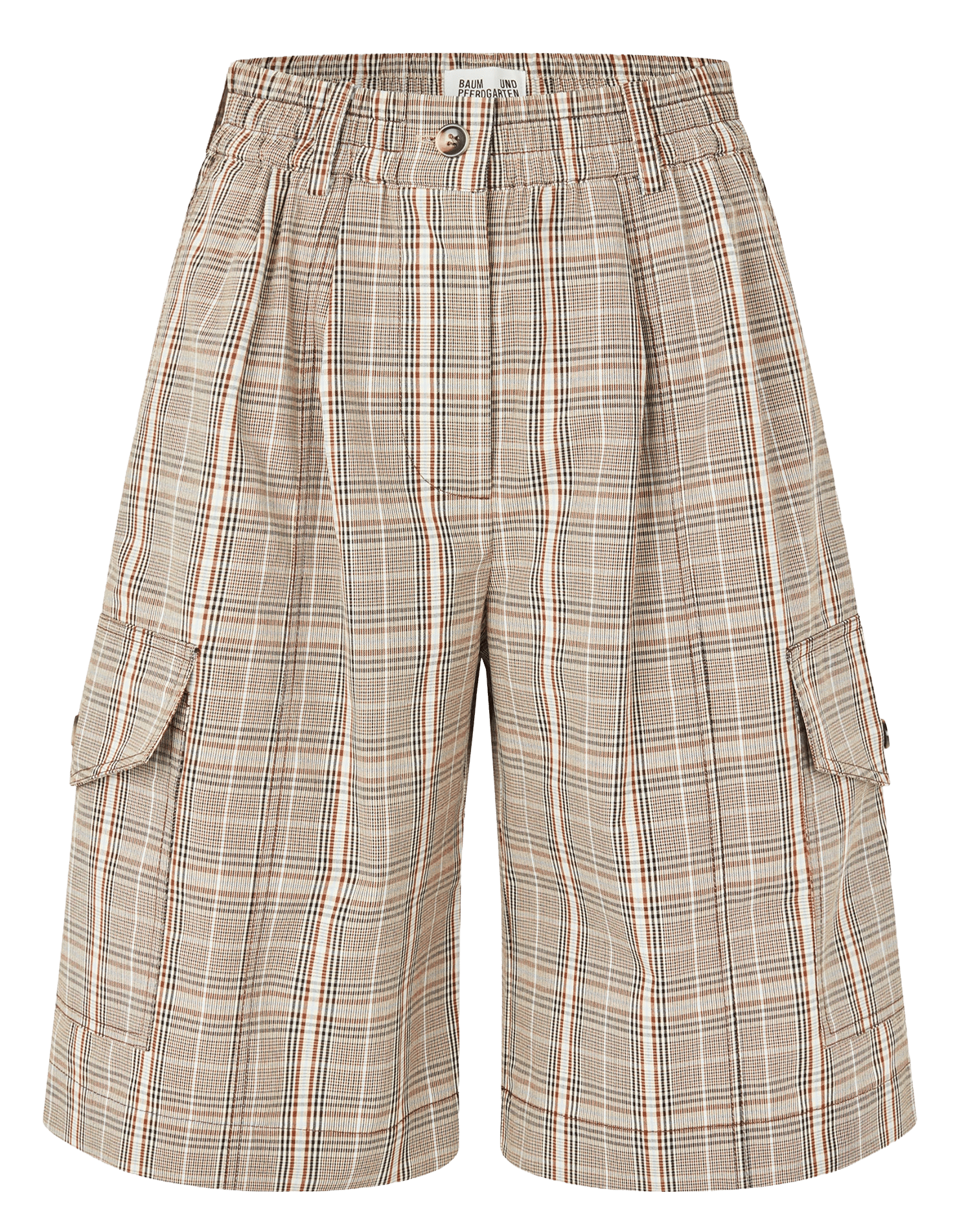 Printed straight Bermuda shorts BAUM UND PFERDGARTEN Brown