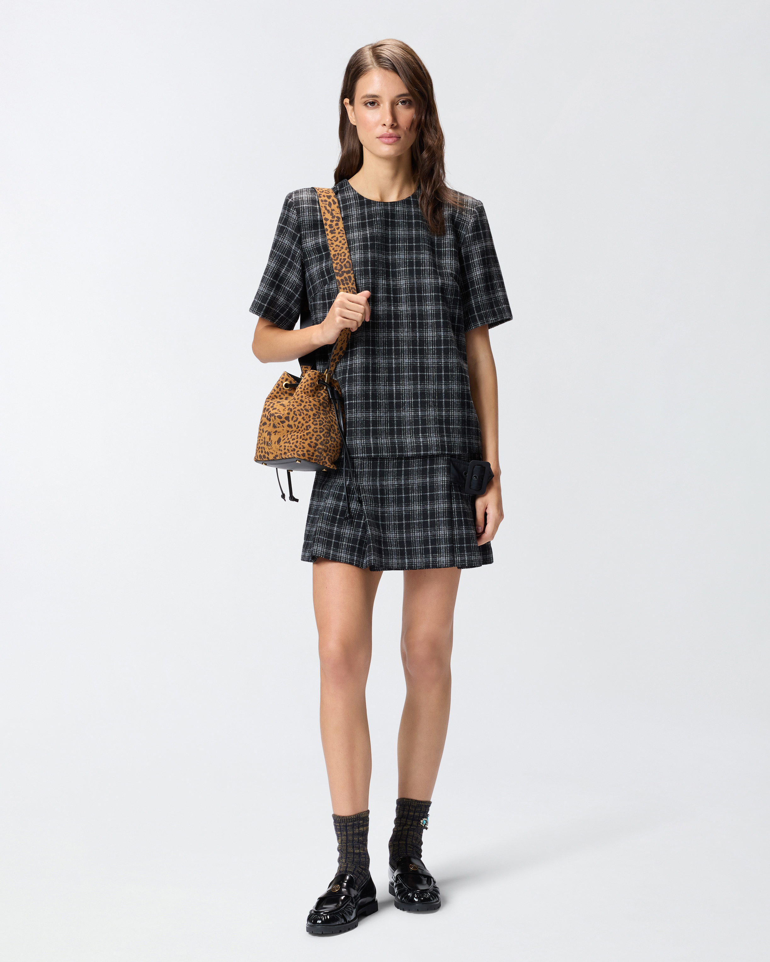 Checky checked midi dress PINKO Multicolored