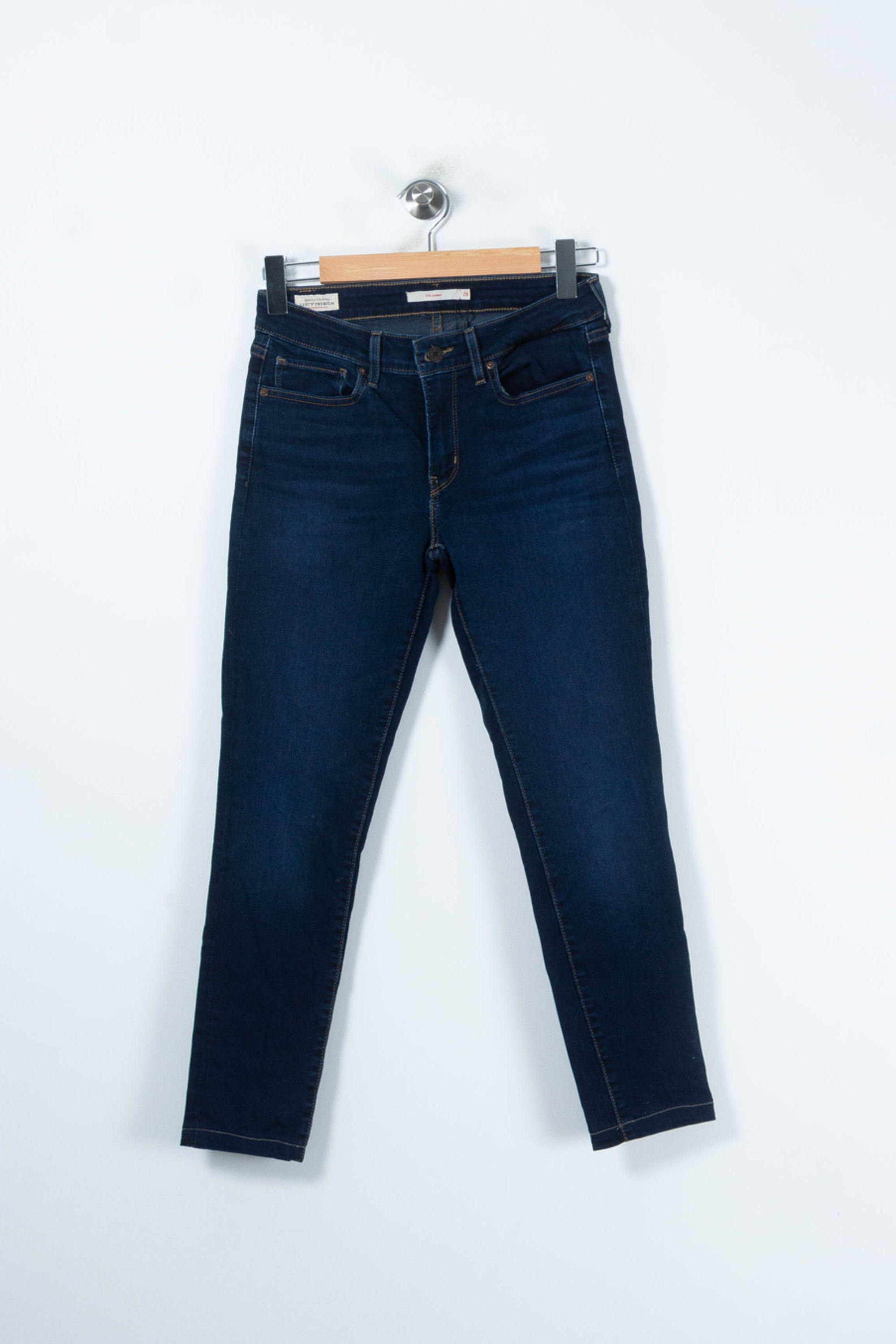 Cropped slim jeans with studs LEVI'S - Seconde main Blue