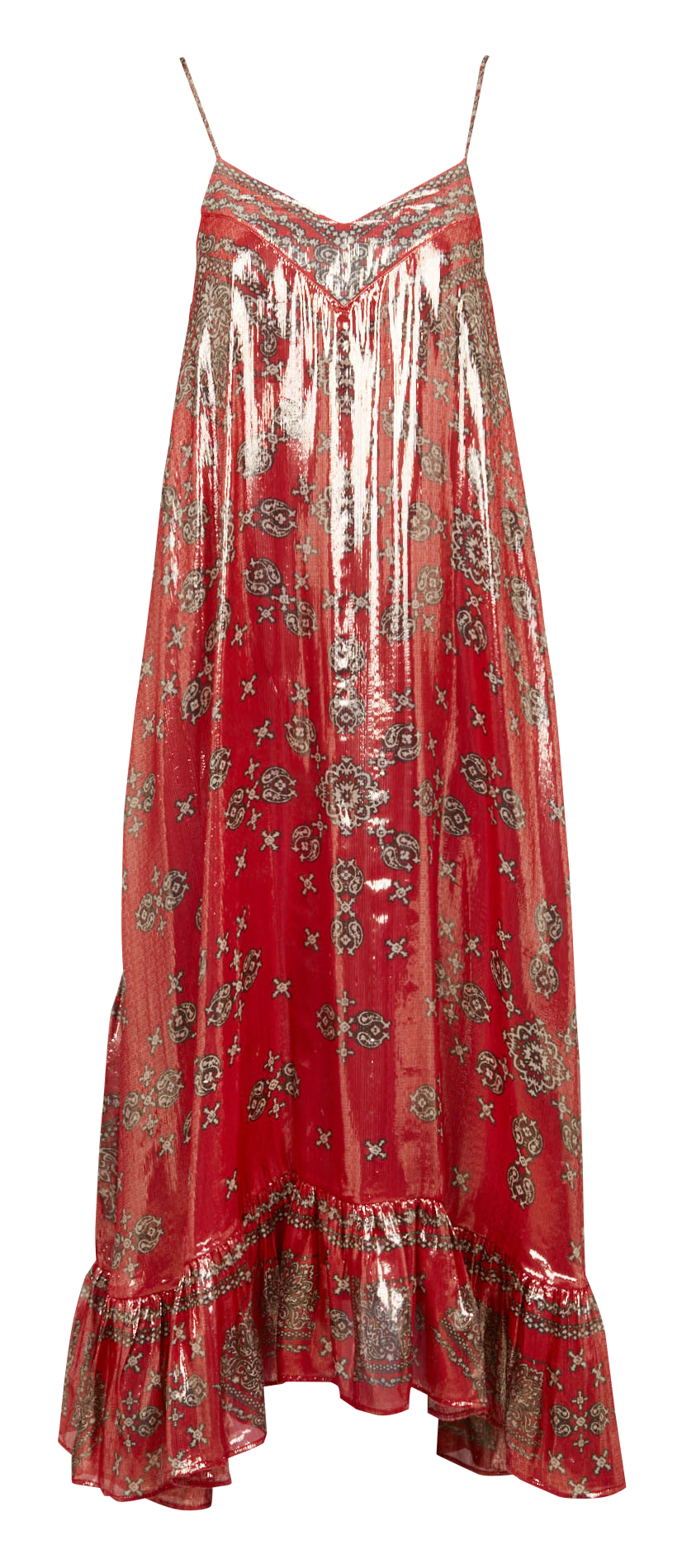 Flared printed midi dress MES DEMOISELLES Red