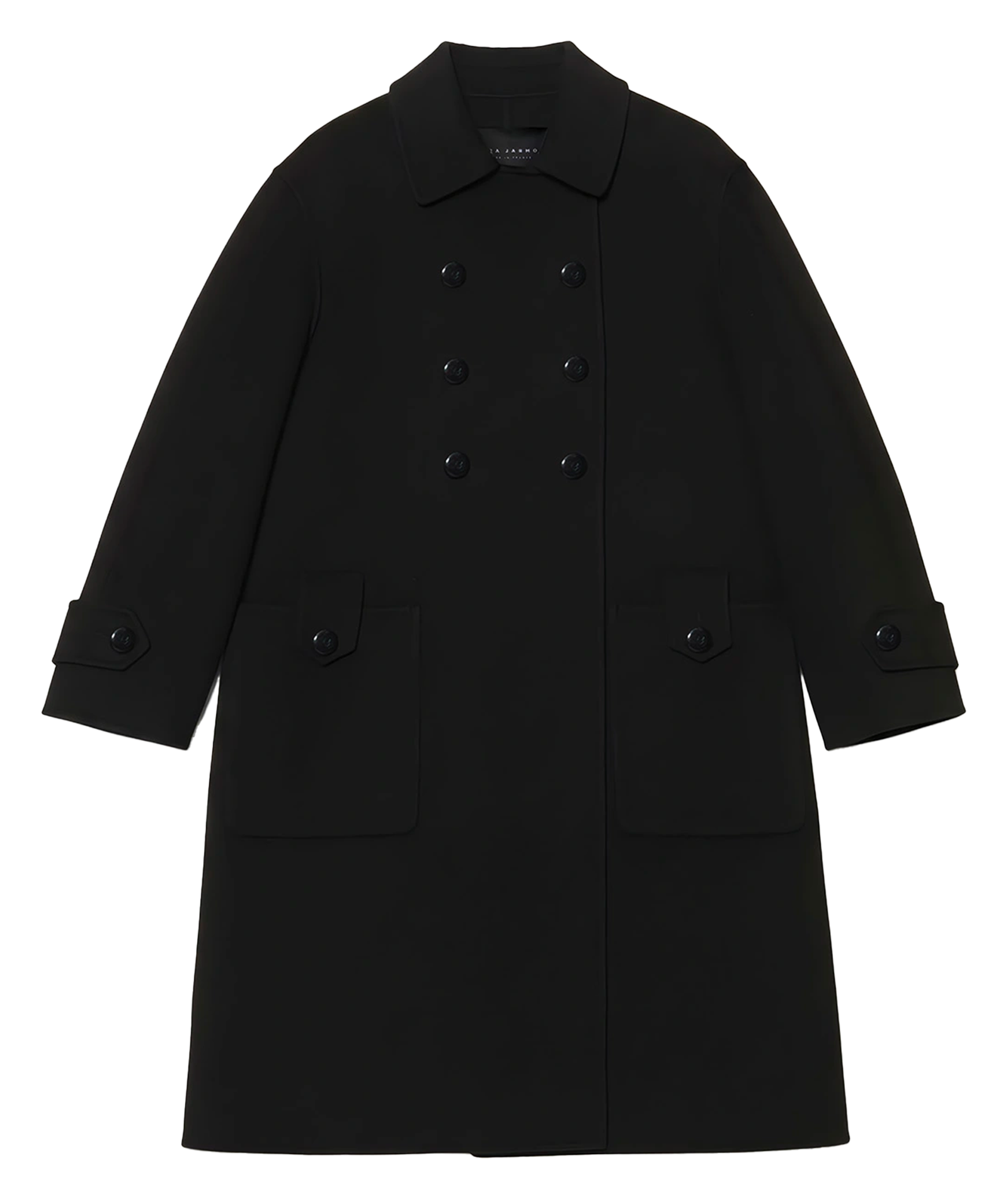 Halblanger doppelseitiger Mantel mit Knöpfen TARA JARMON Schwarz