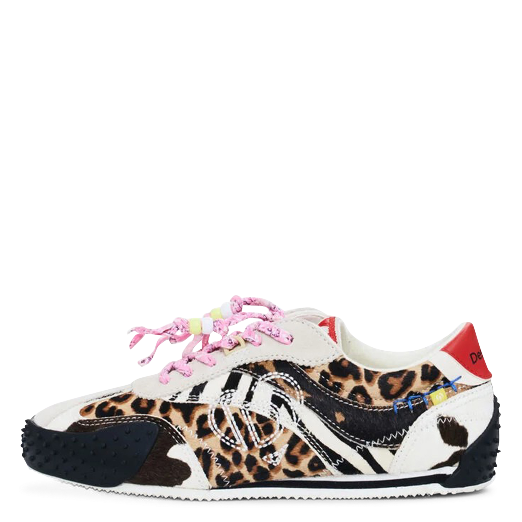 Niedrige Ledersneaker mit Print DESIGUAL Schwarz