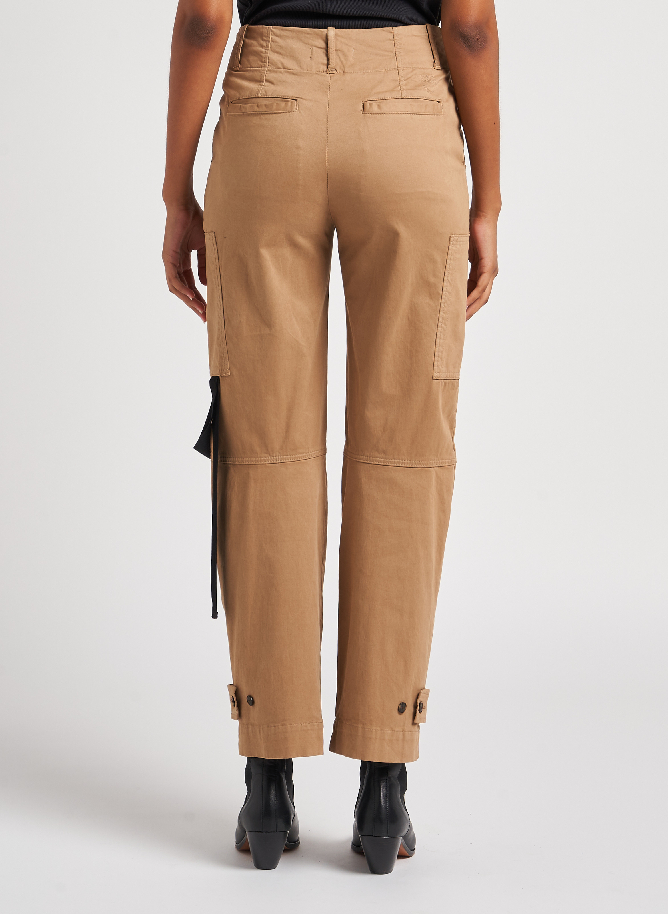 Gerade geschnittene Hose aus Baumwoll-Mix PINKO Braun