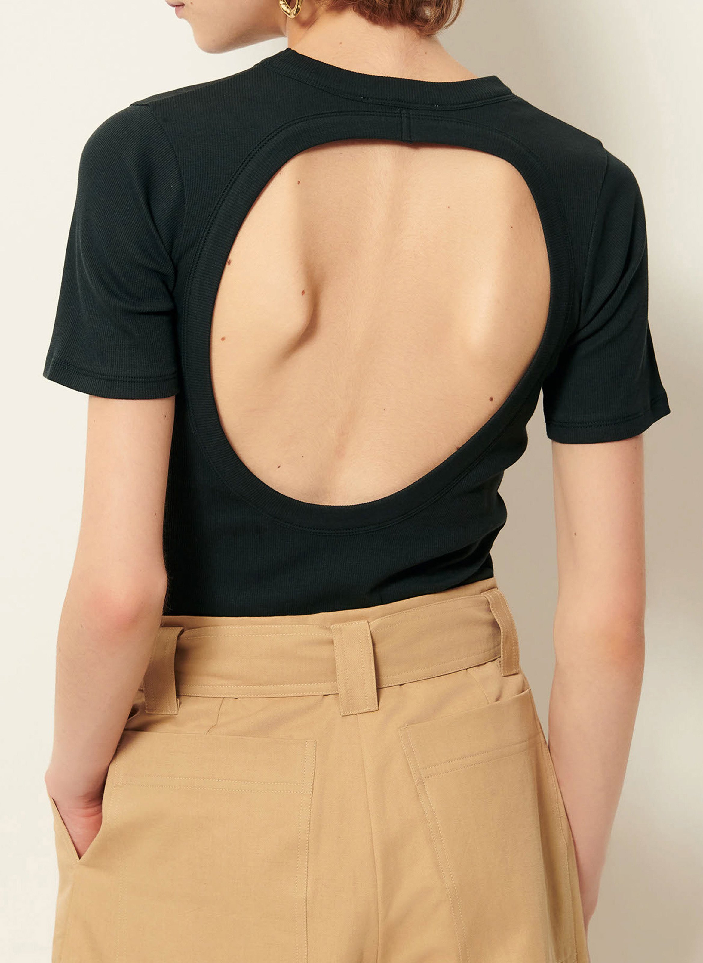 Camiliday round-neck sleeveless cotton top SESSUN Black