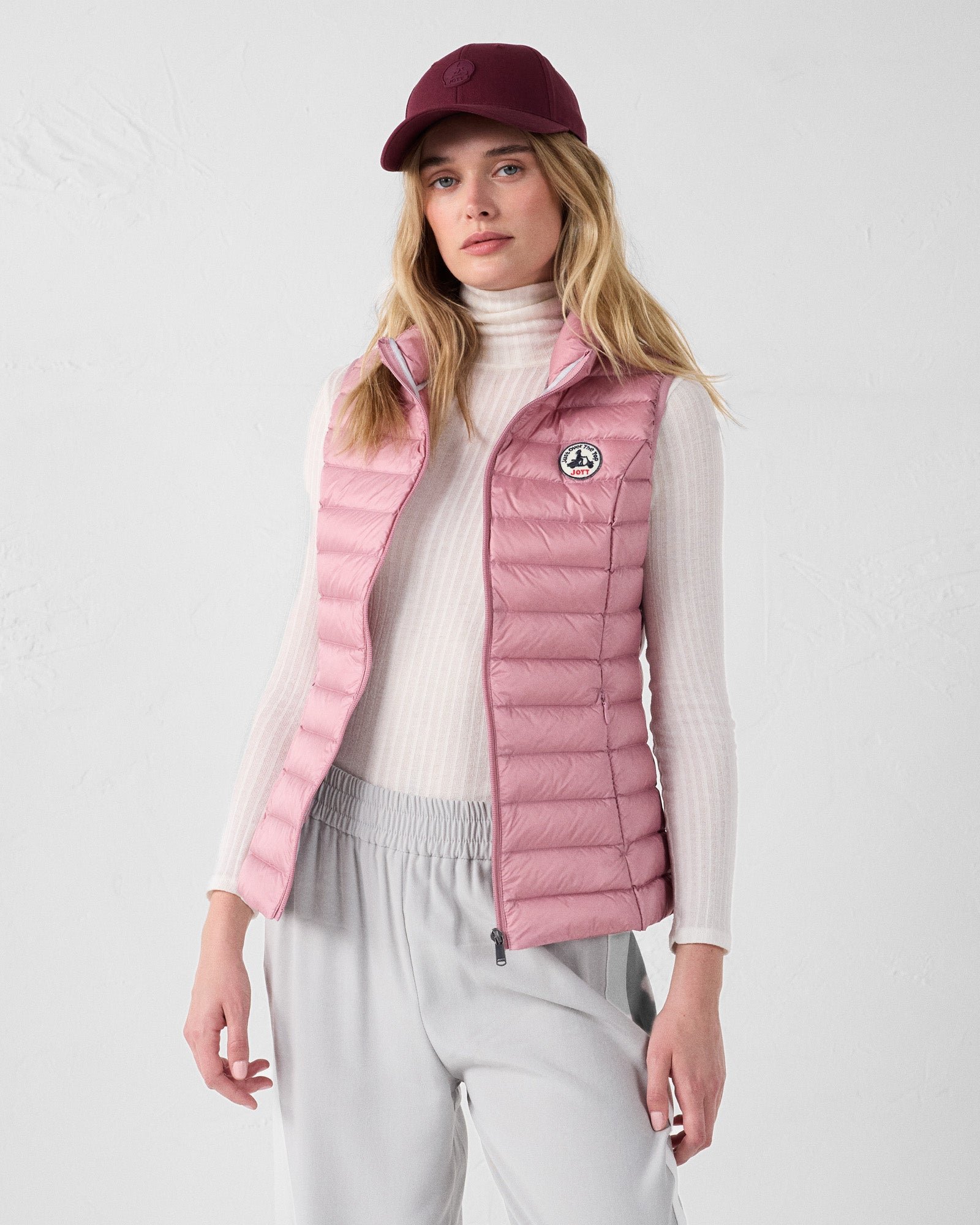 Sleeveless lightweight down vest seda JOTT Pink