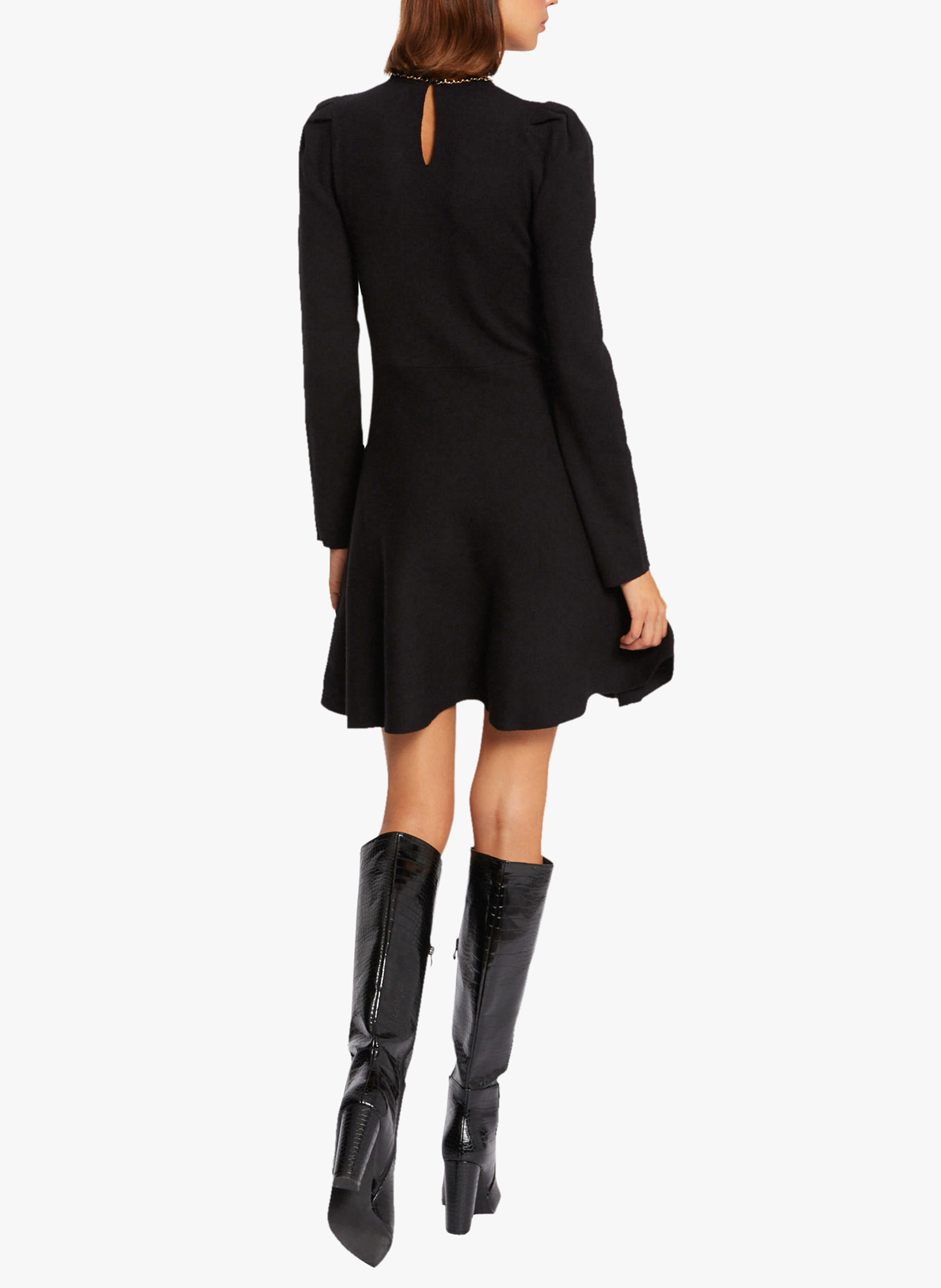 Robe courte col rond  MORGAN Noir