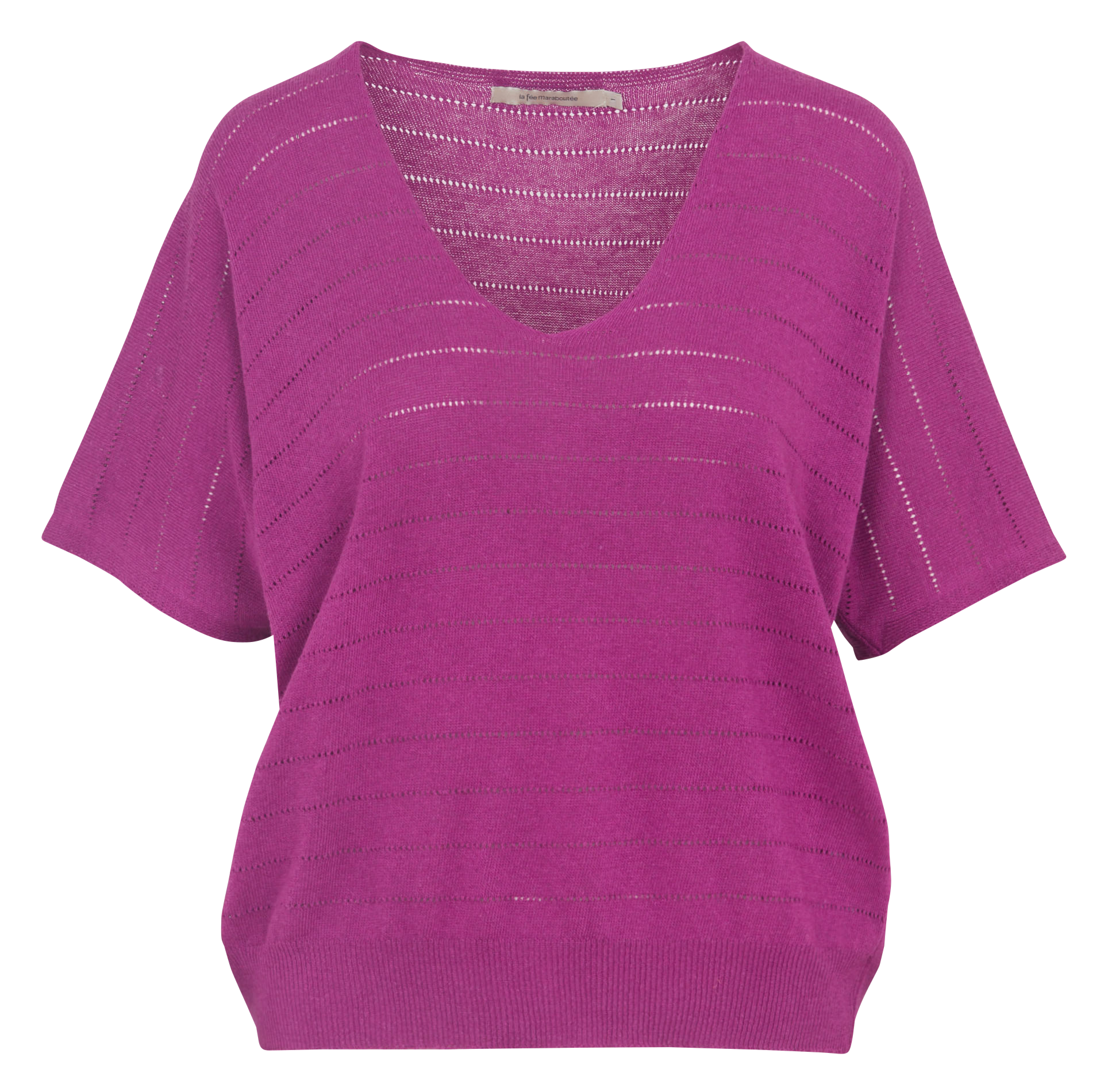 Pullover aus Baumwoll-Mix mit V-Ausschnitt LA FEE MARABOUTEE