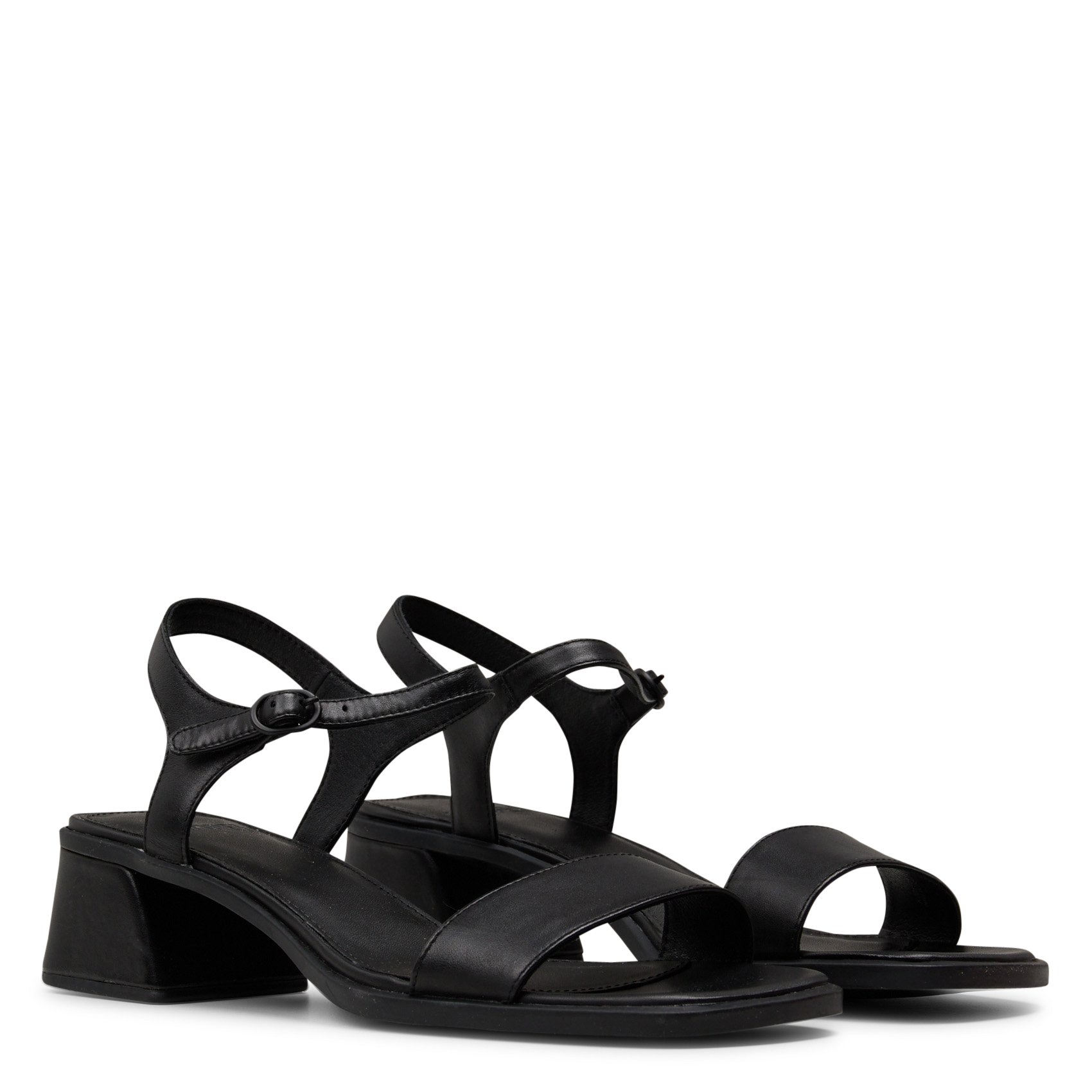 Sandalen met hoge hakken in effen leer CAMPER Zwart