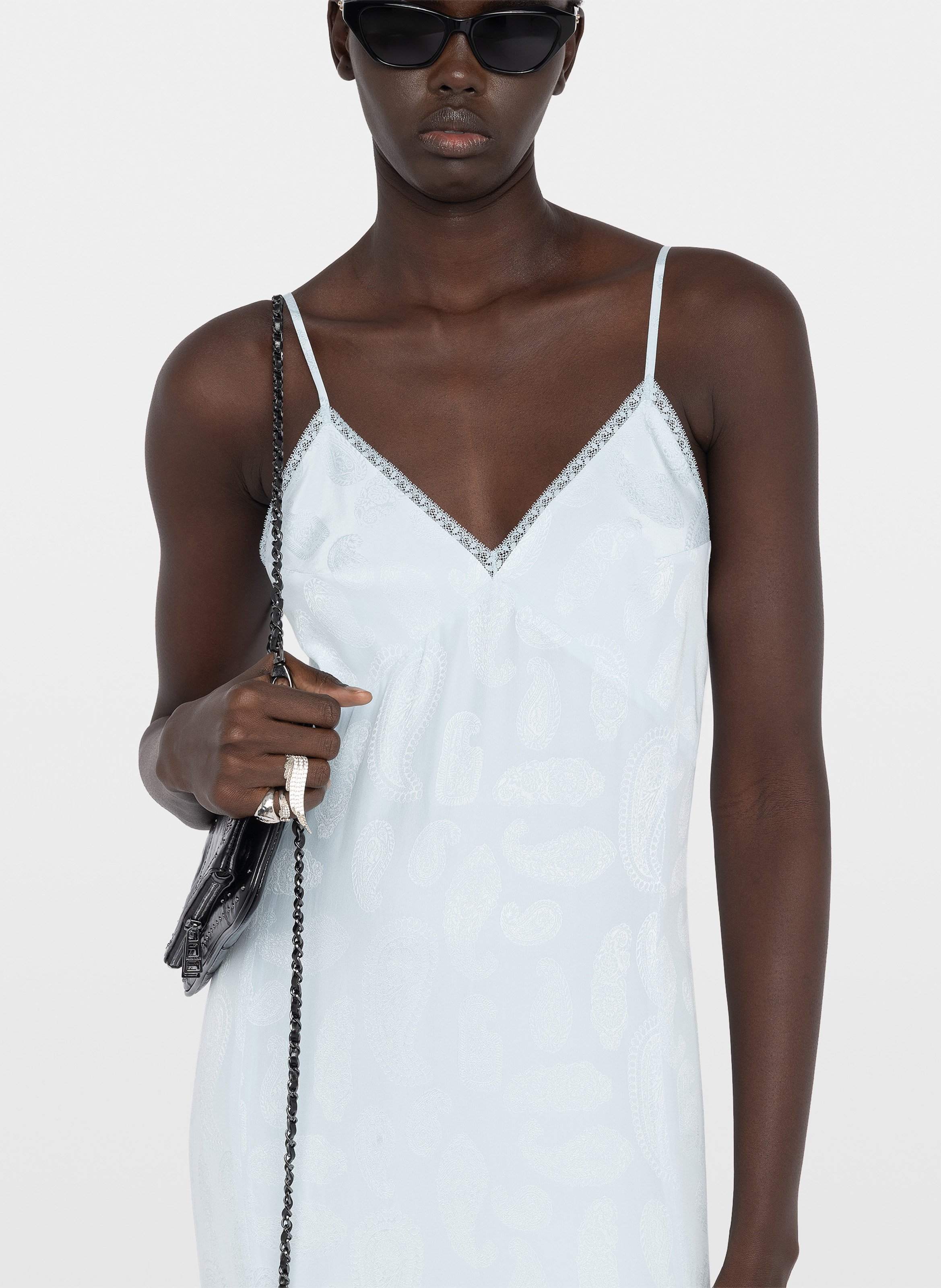 Langes Seidenkleid ZADIG&VOLTAIRE Blau