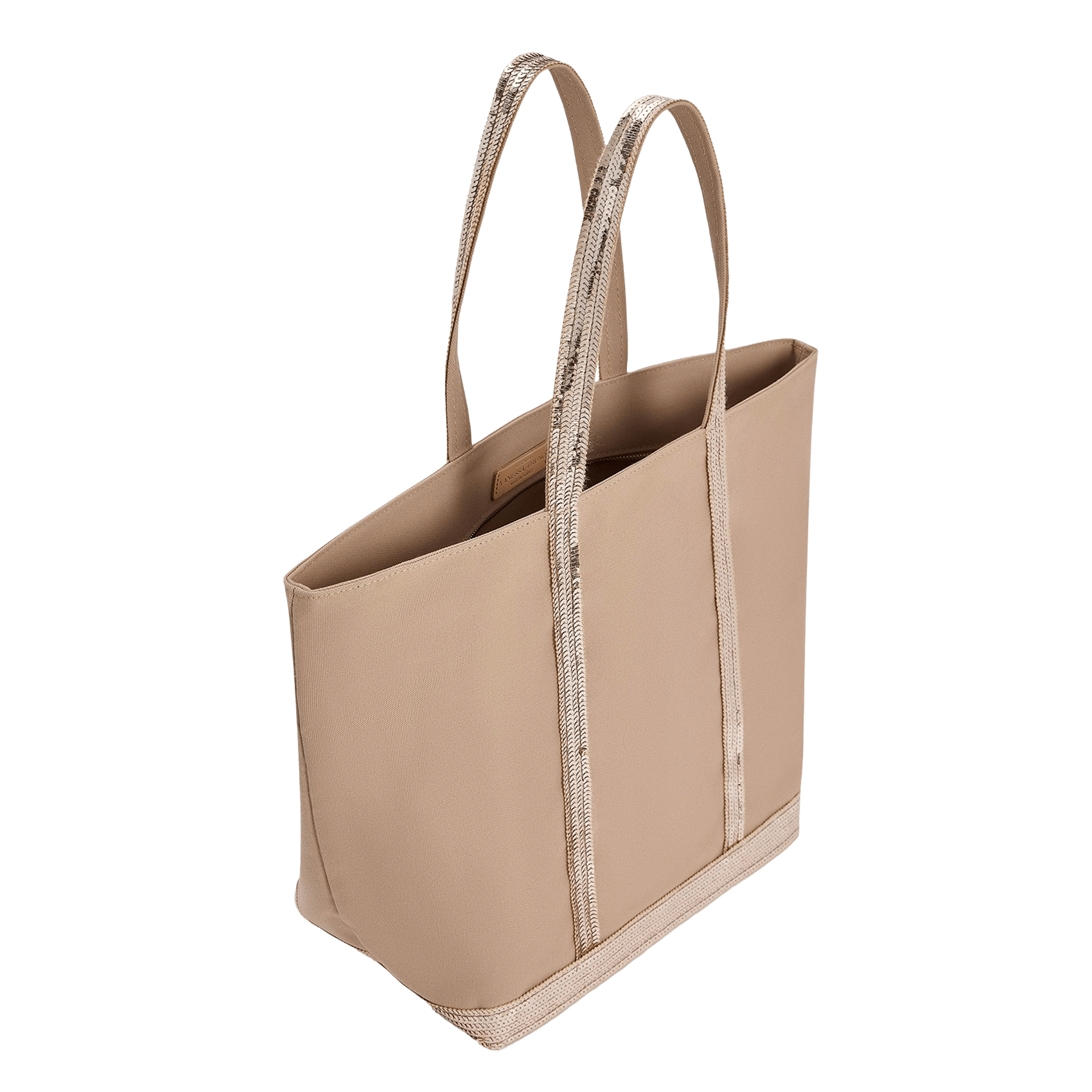 Shopper aus Baumwoll-Canvas mit Pailletten VANESSA BRUNO Braun