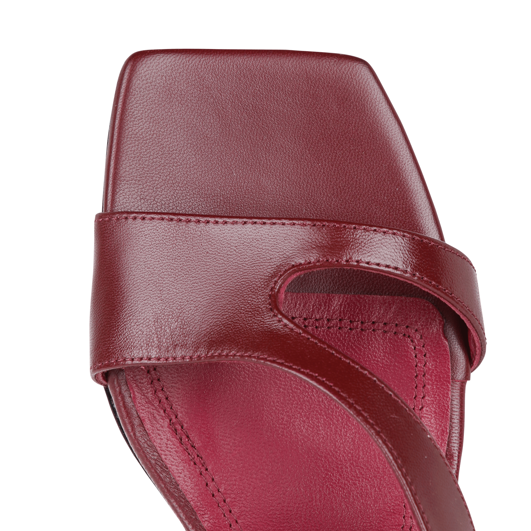 Sandales à talon en cuir TORAL Rouge