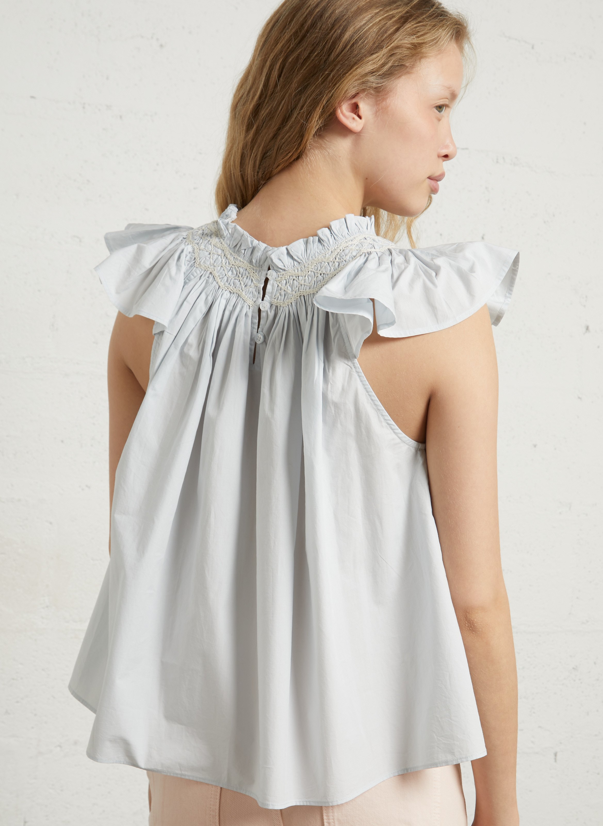 Loose-fit cotton top BELLEPIECE Blue