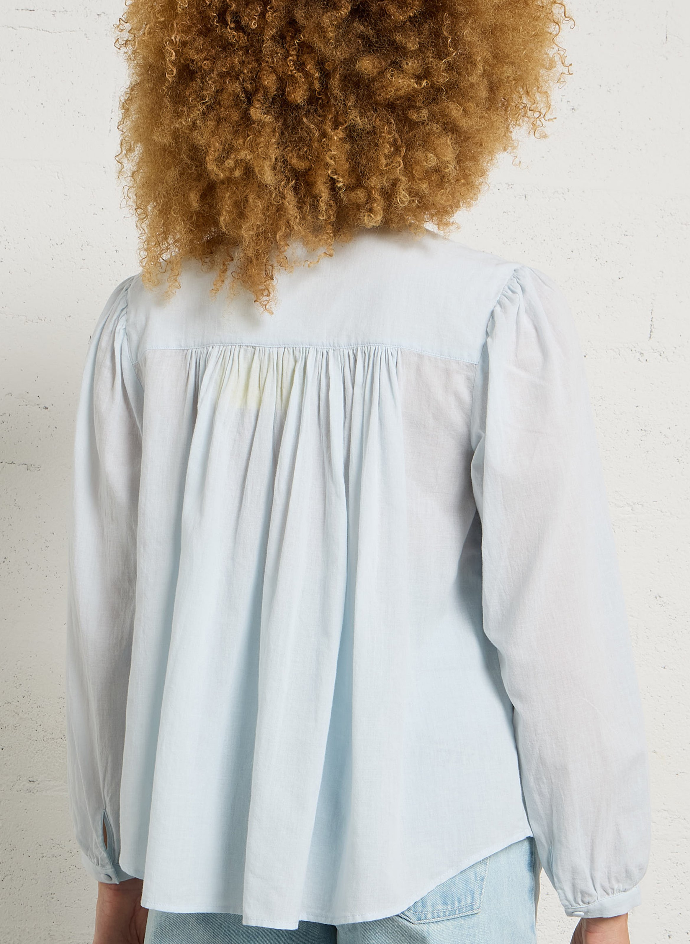 Loose-fit cotton shirt BERENICE Blue
