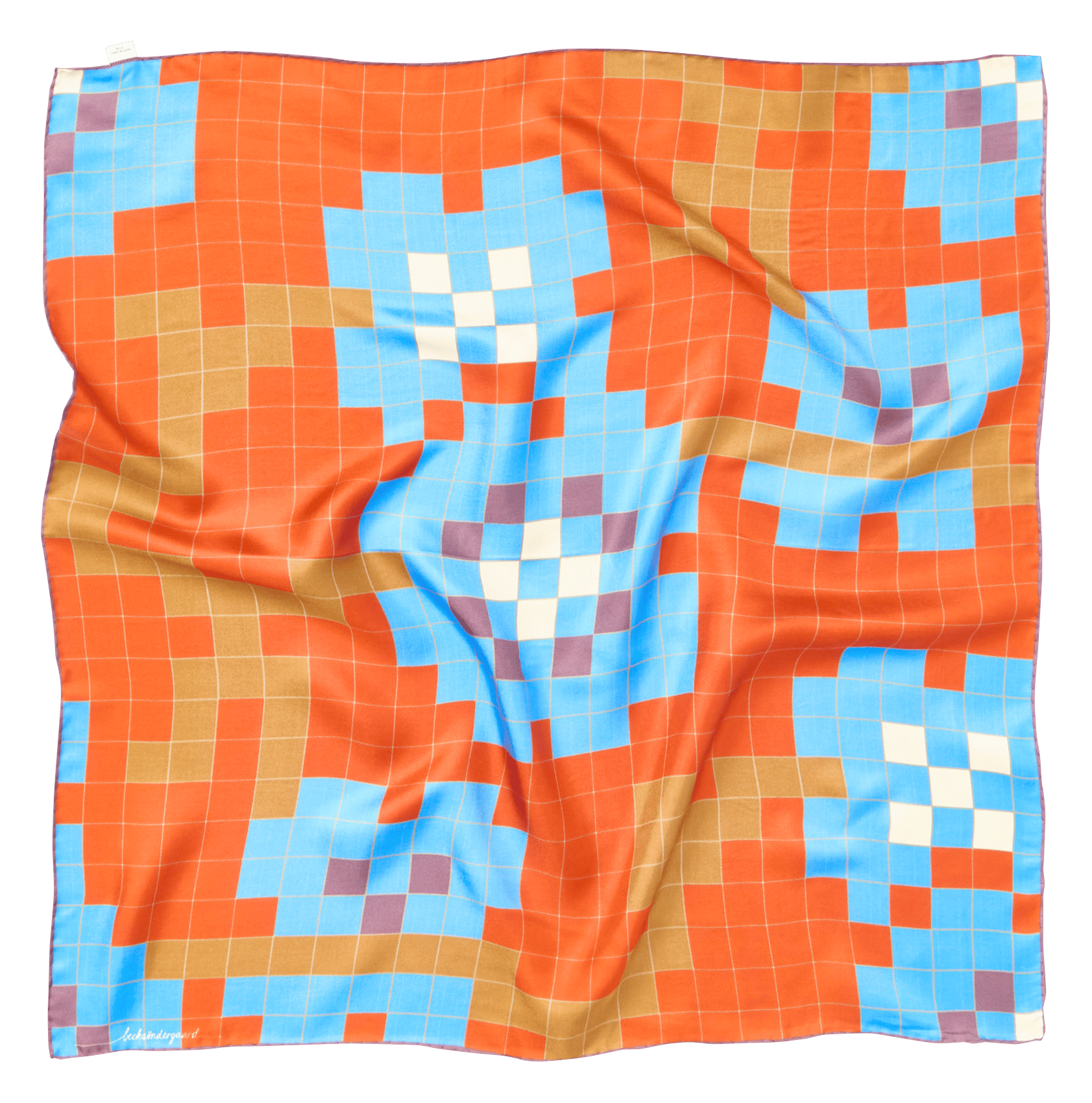 Quadratisches Seidentuch mit Print BECKSONDERGAARD Orange