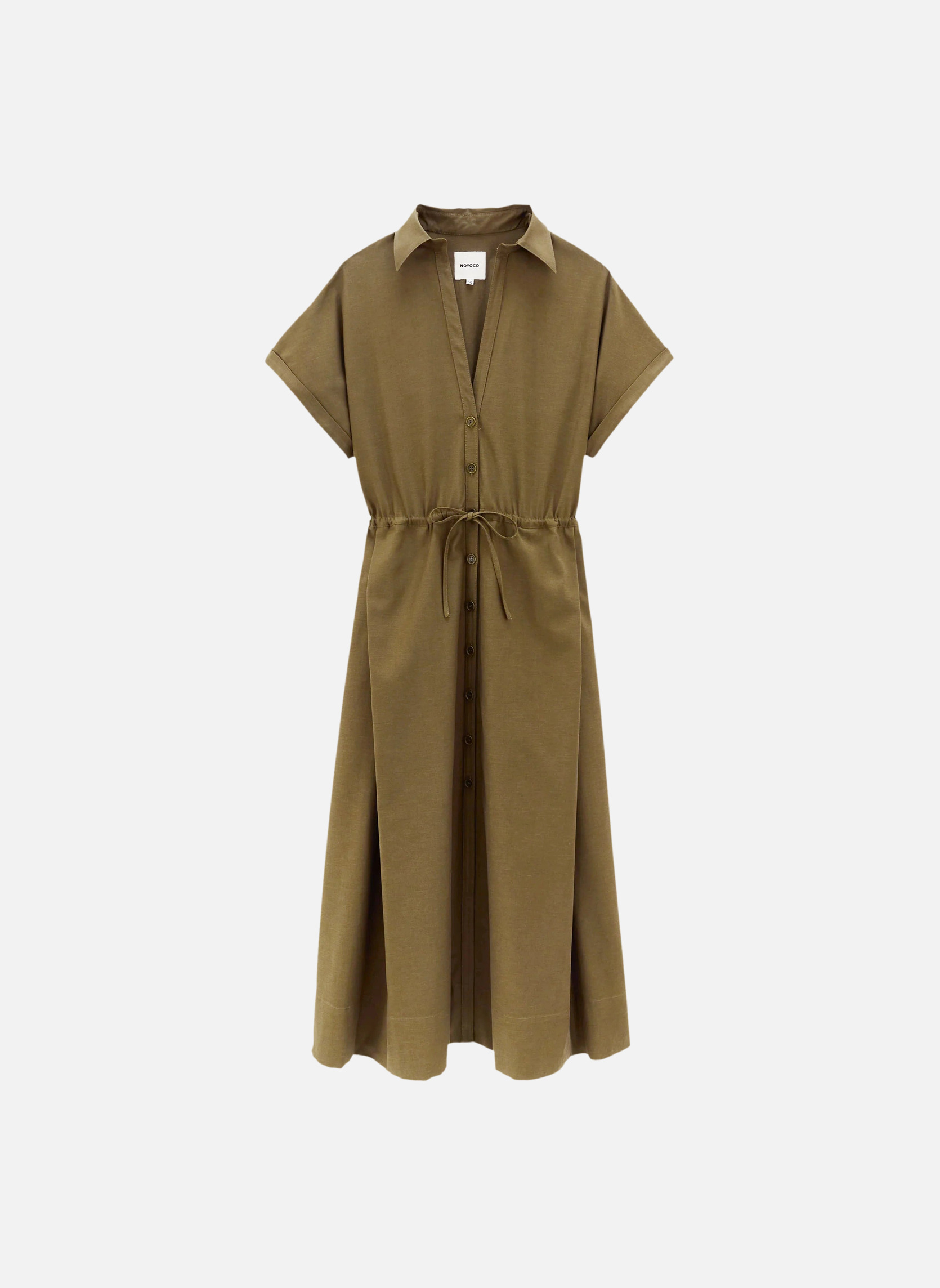 BRYNE KHAKI shirt dress Noyoco Green