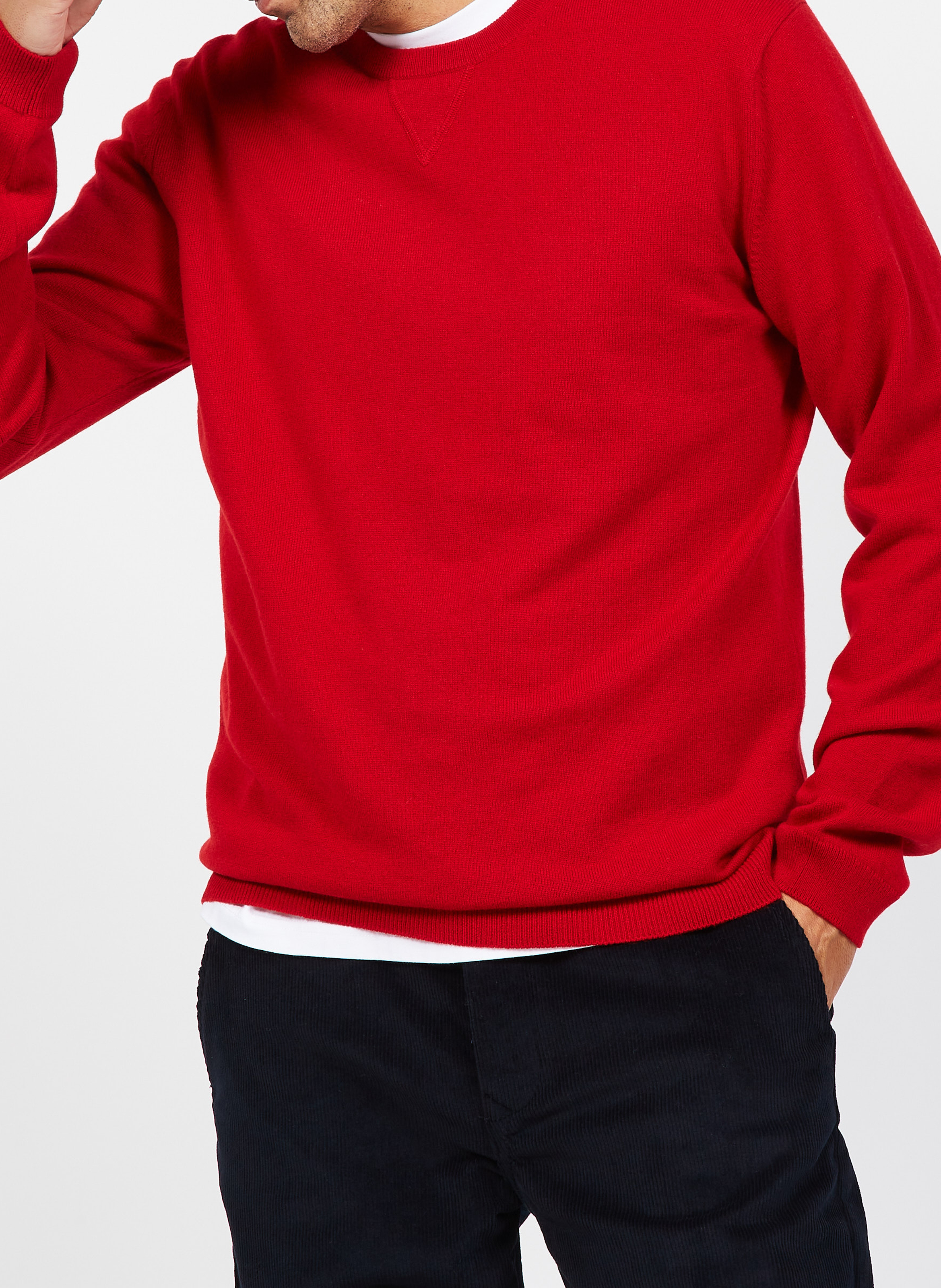 Kaschmirpullover mit Rundhalsausschnitt AU PRINTEMPS PARIS Rot