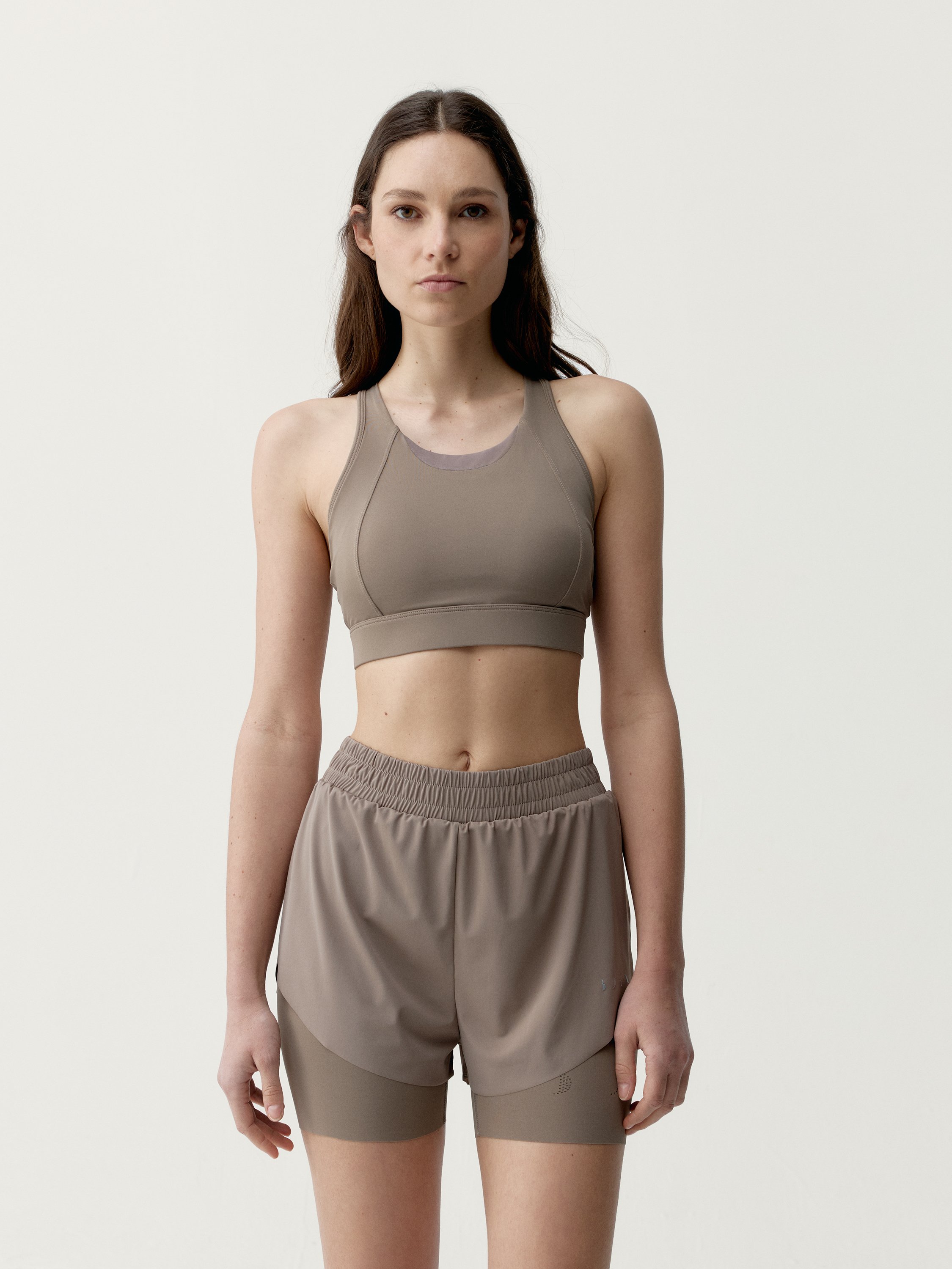 High support sports bra BORN Brown