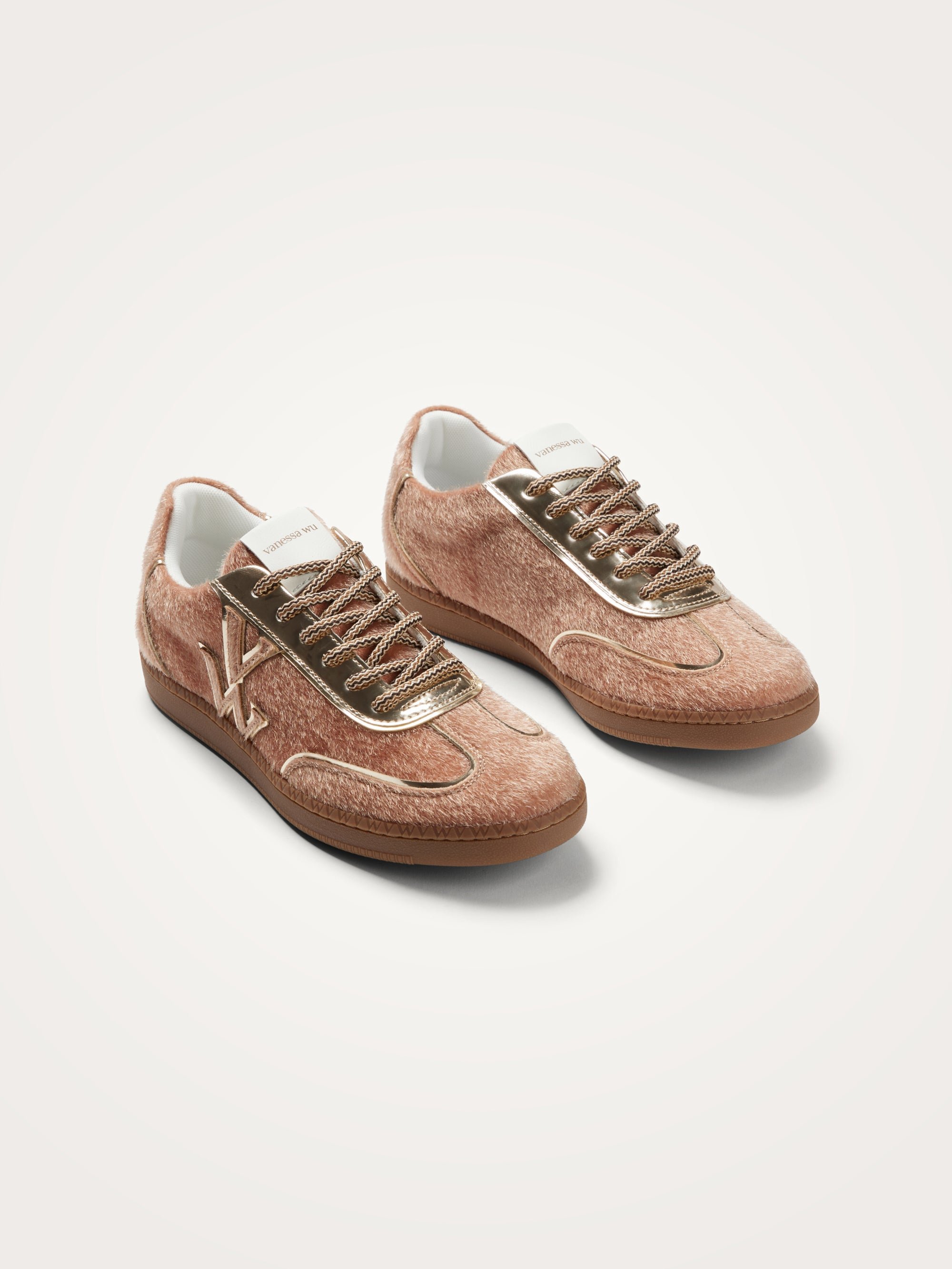 Sneakers with monogram on retro sole VANESSA WU Pink