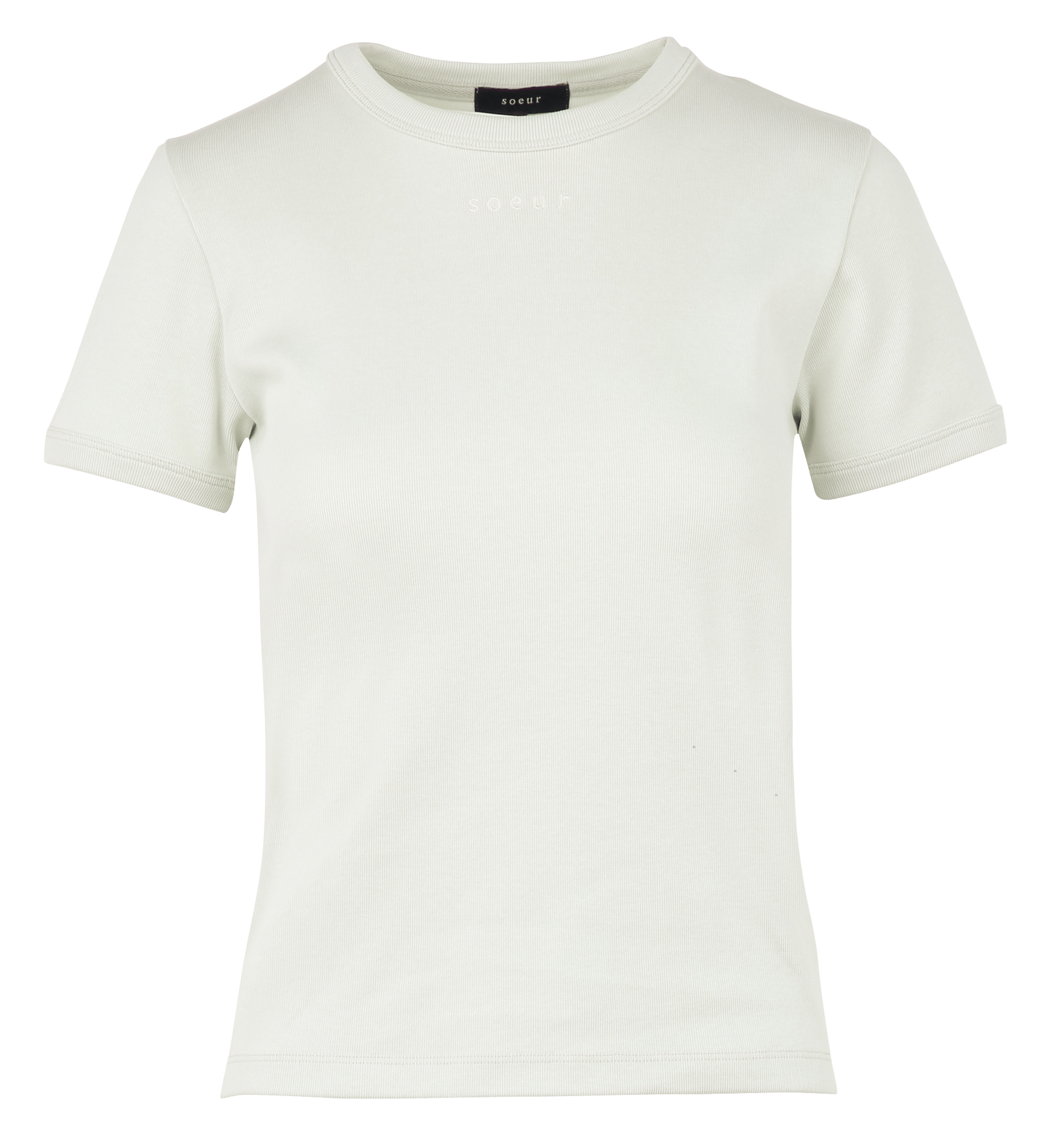 Tee-shirt droit col rond en coton bio SOEUR Vert