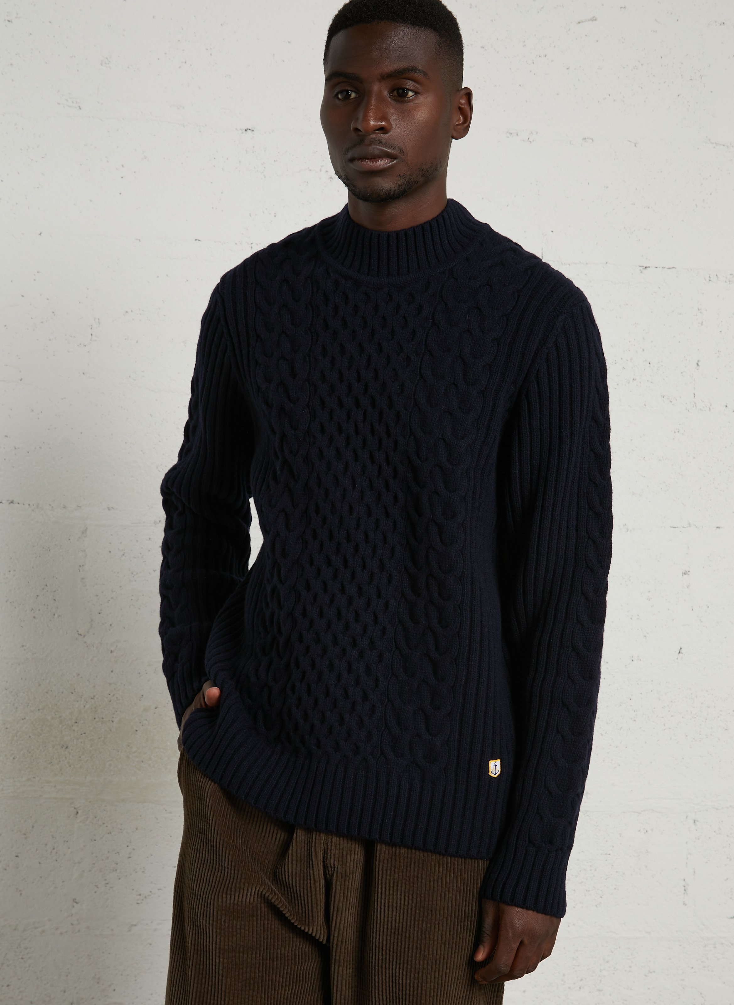 Straight wool-blend sweater ARMOR LUX Blue