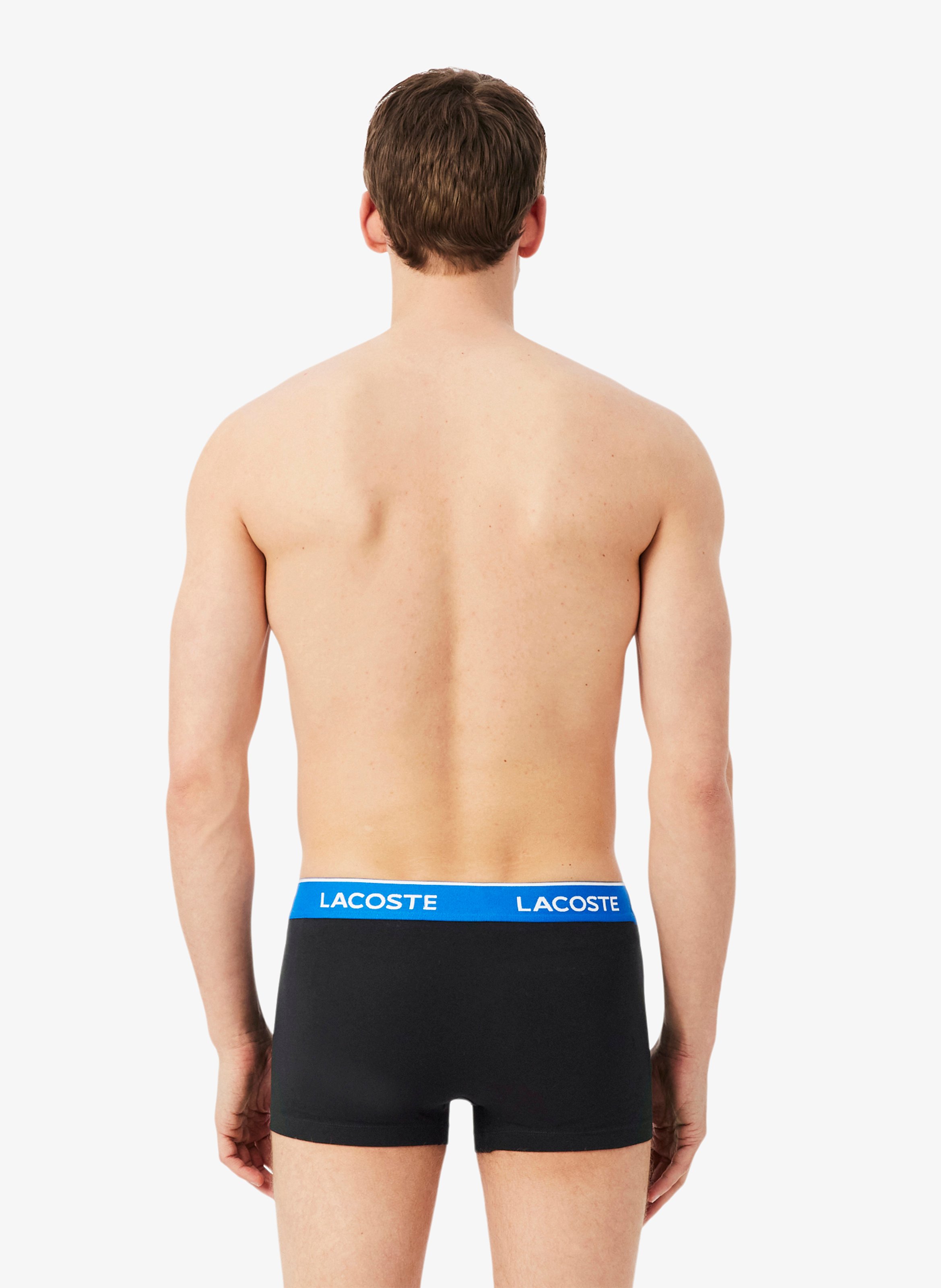 Pack of 3 cotton-blend trunks LACOSTE Black