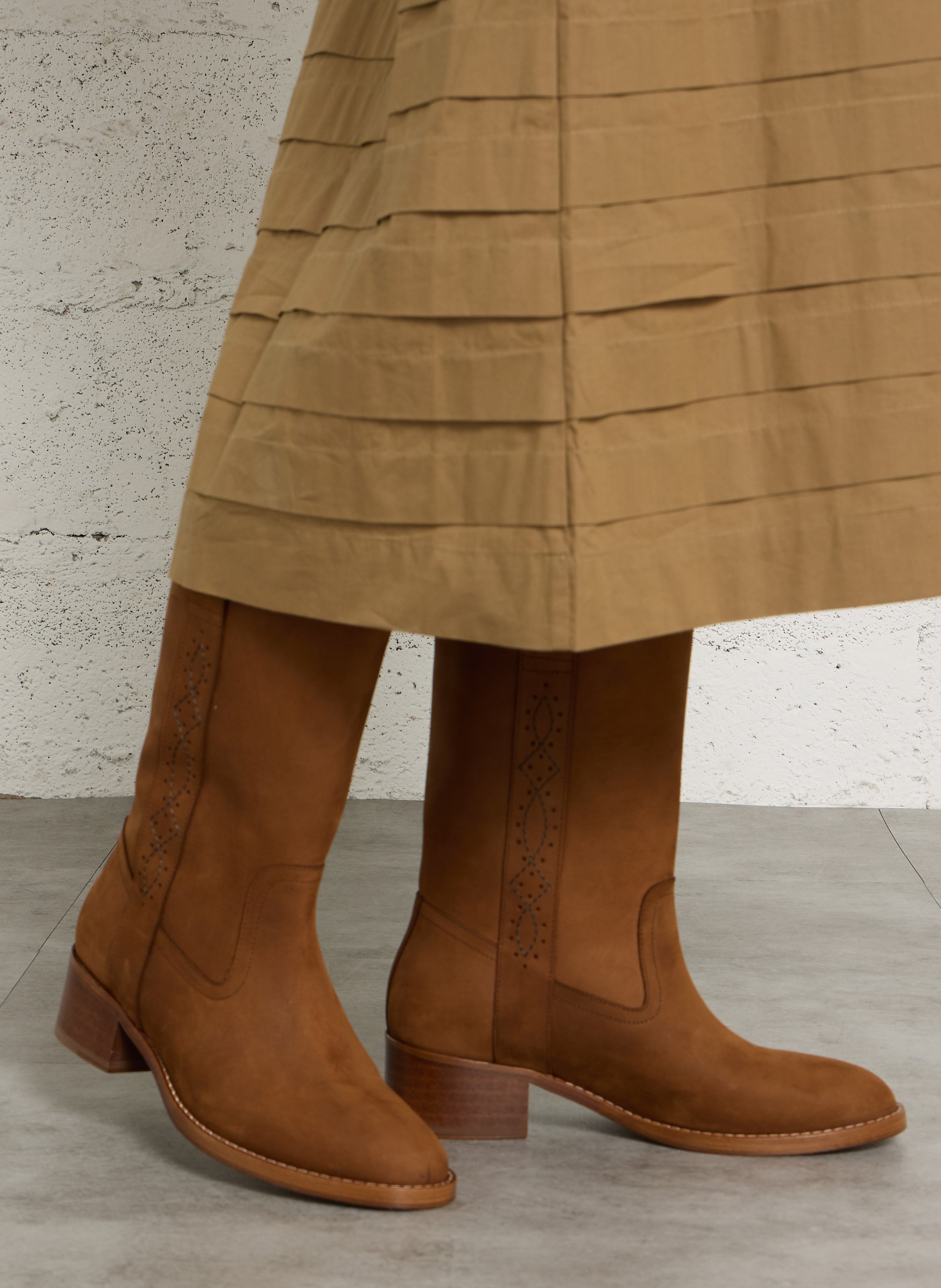 Lederstiefel SOCQUE PARIS Braun