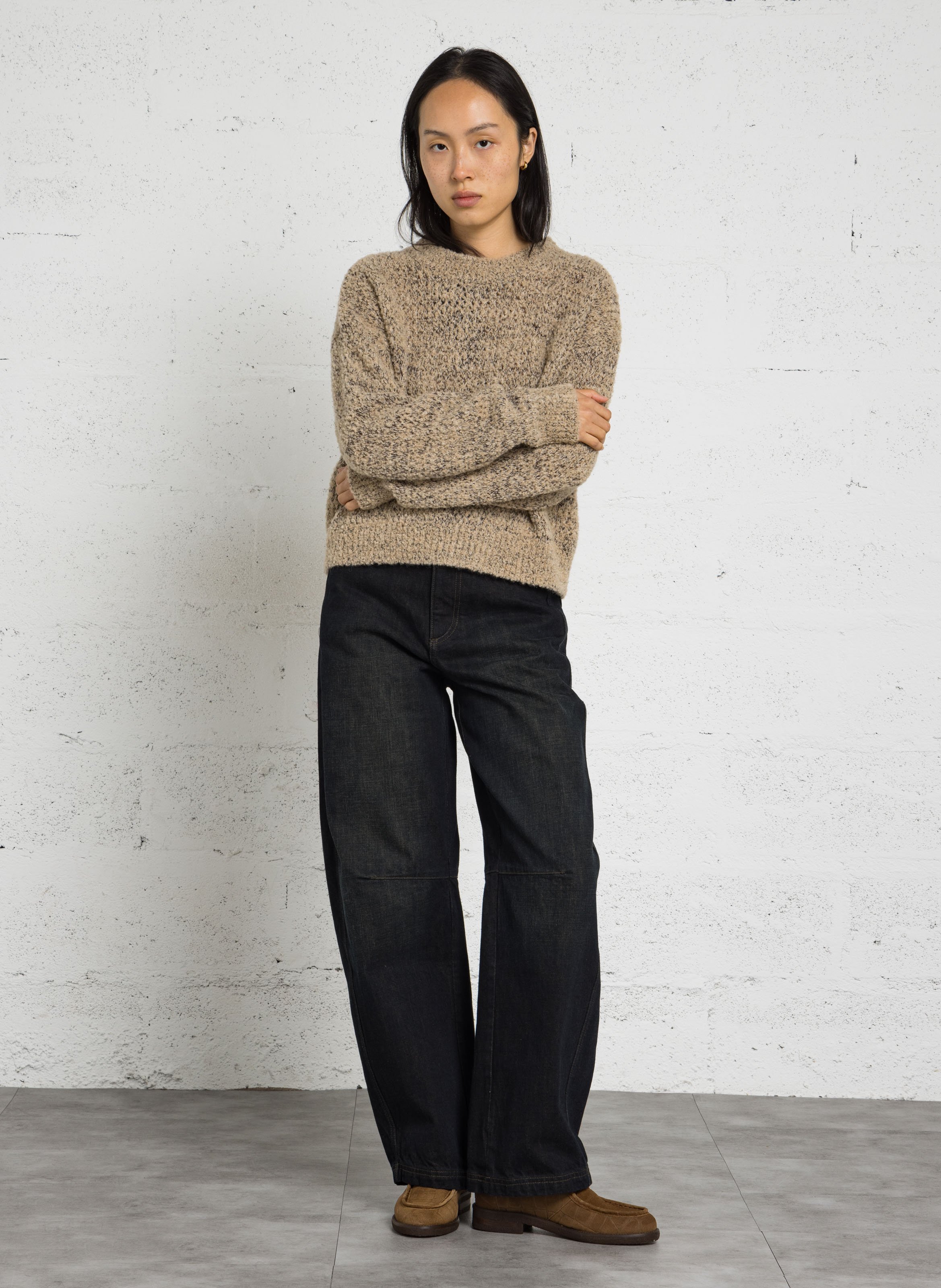Pull droit en laine mélangée POMANDERE Multicolore