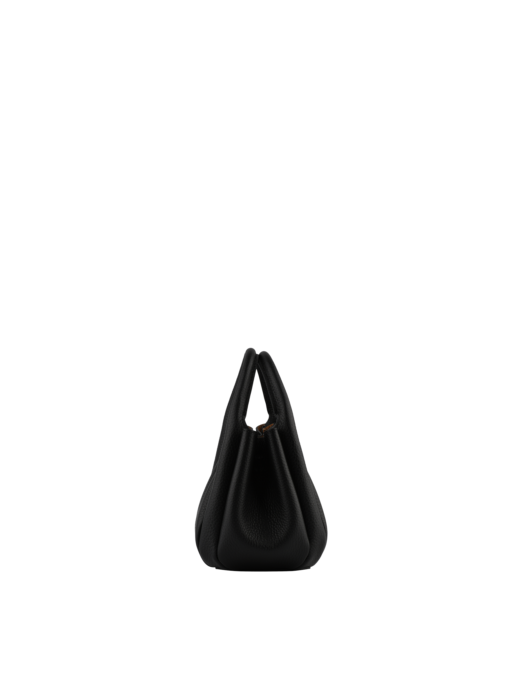 Calfskin leather handbag POURCHET Black