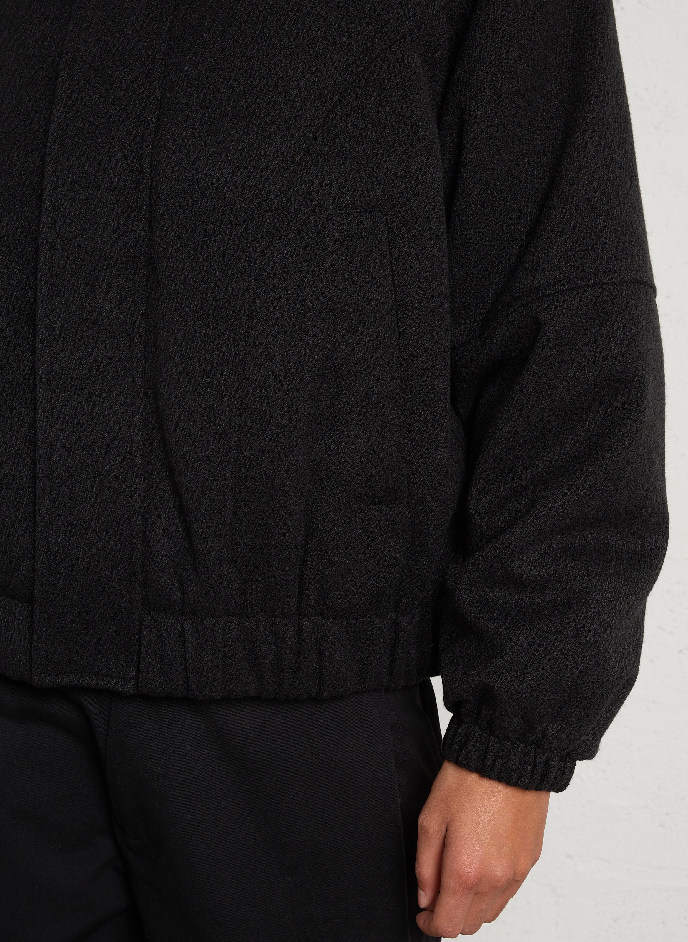 Gerade geschnittene Jacke mit Reverskragen SOLID Schwarz