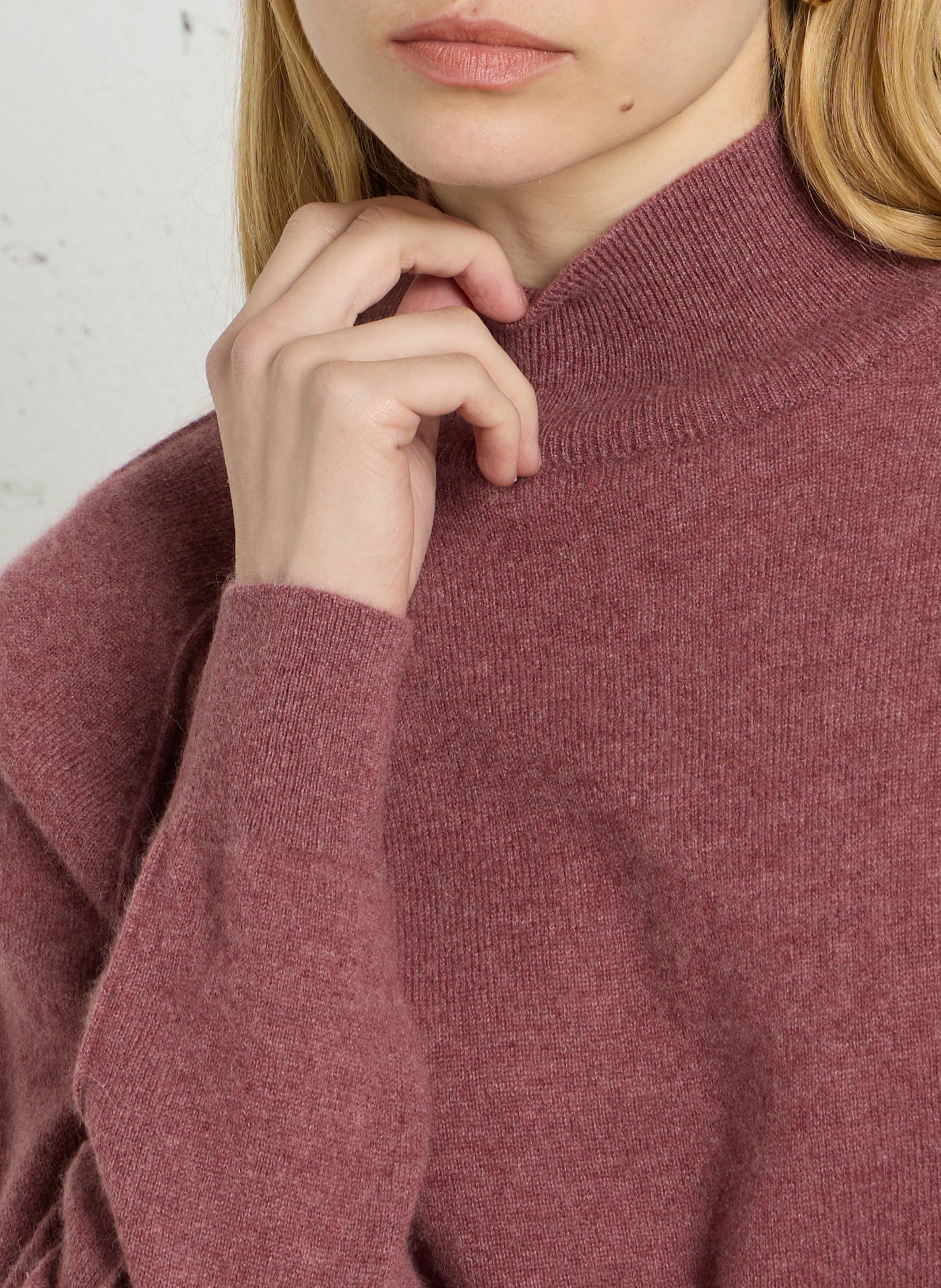 Loose-fit high-neck cashmere sweater MAISON 123 Purple