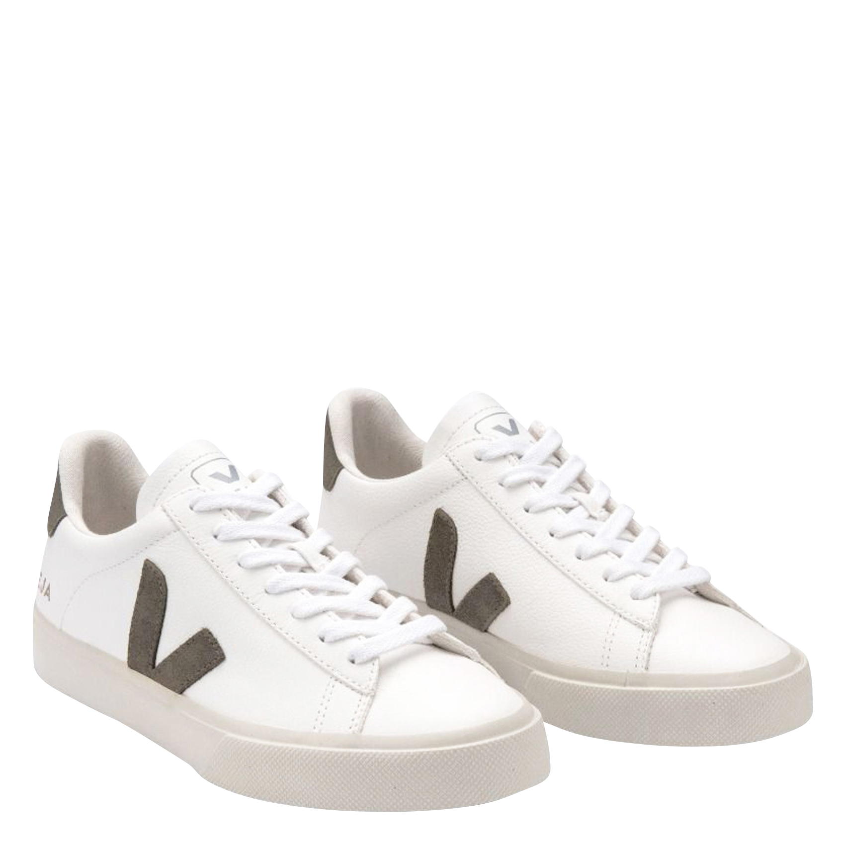 Leather low-top sneakers VEJA Khaki