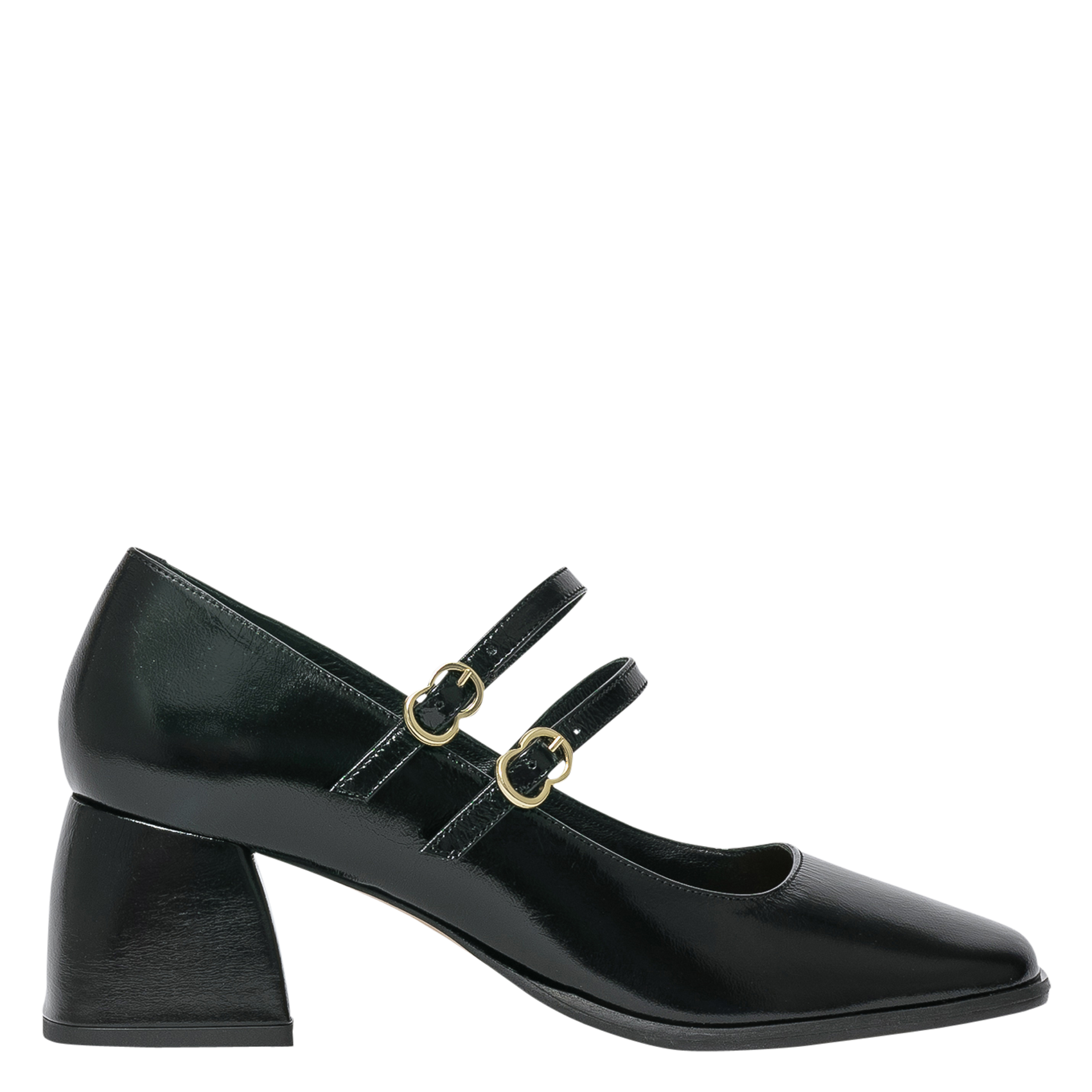 Heeled patent leather Mary Janes BOCAGE Black