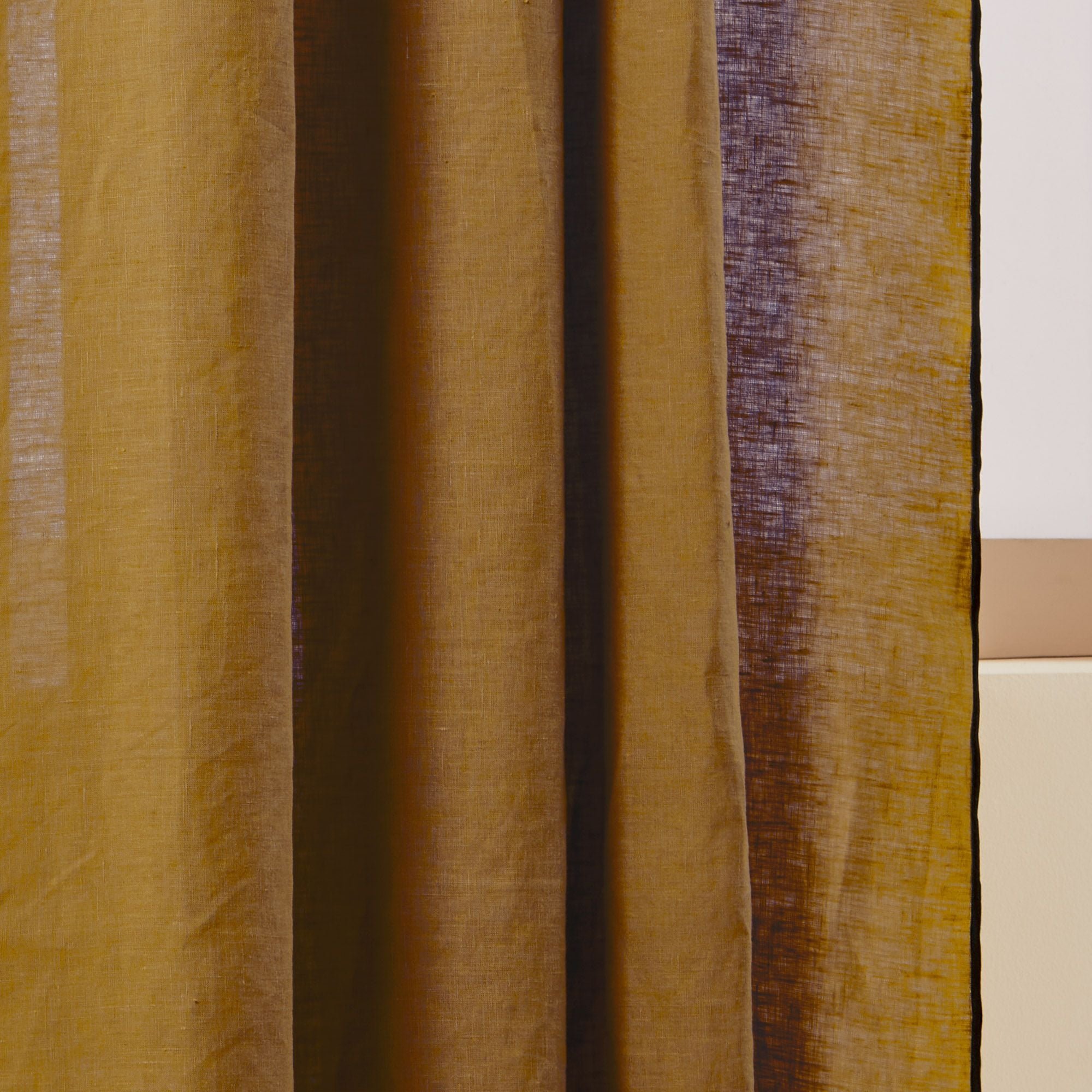 Pleated ribbon curtain MADURA Brown