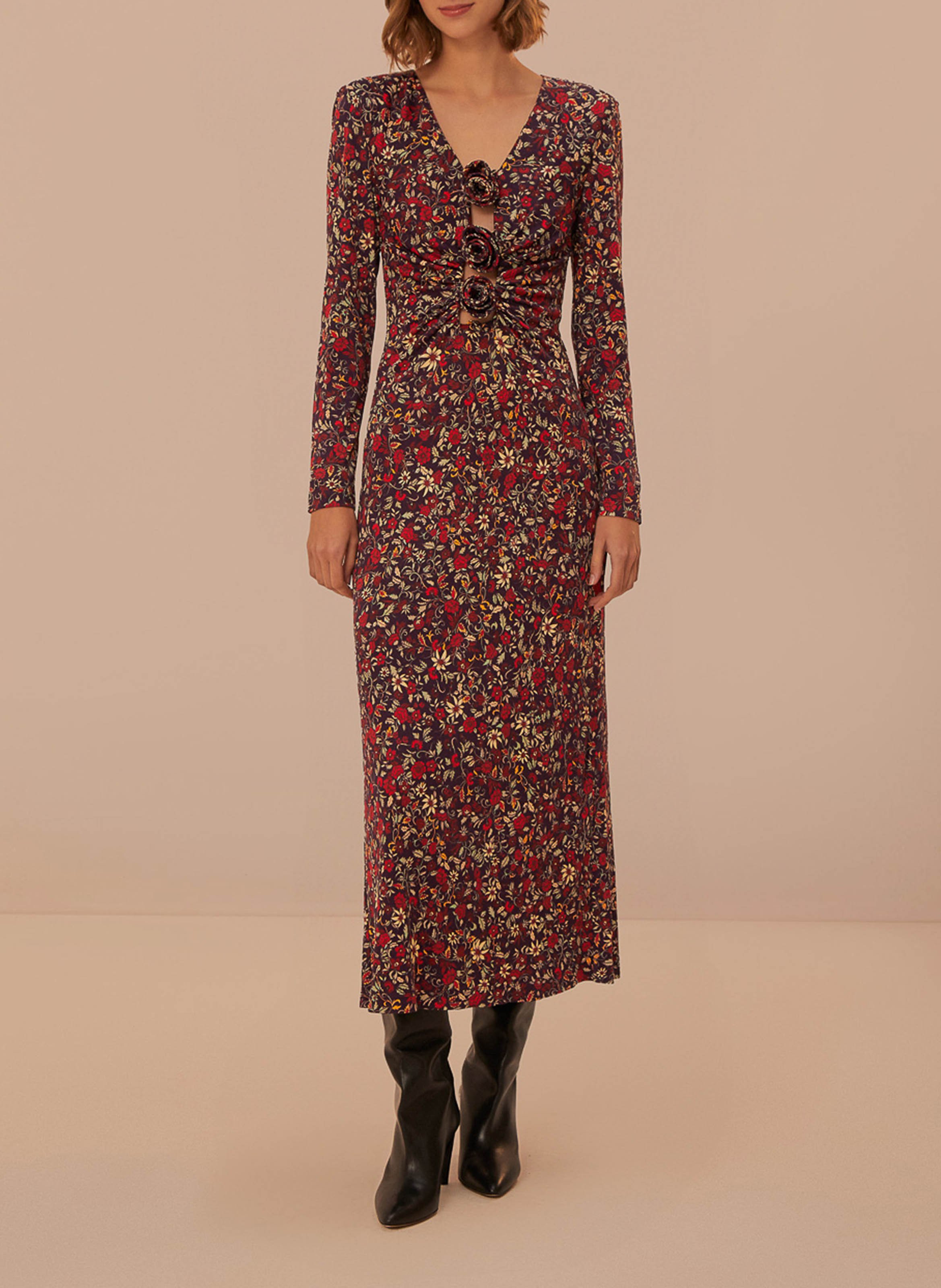 Robe longue imprimée FARM RIO Multicolore