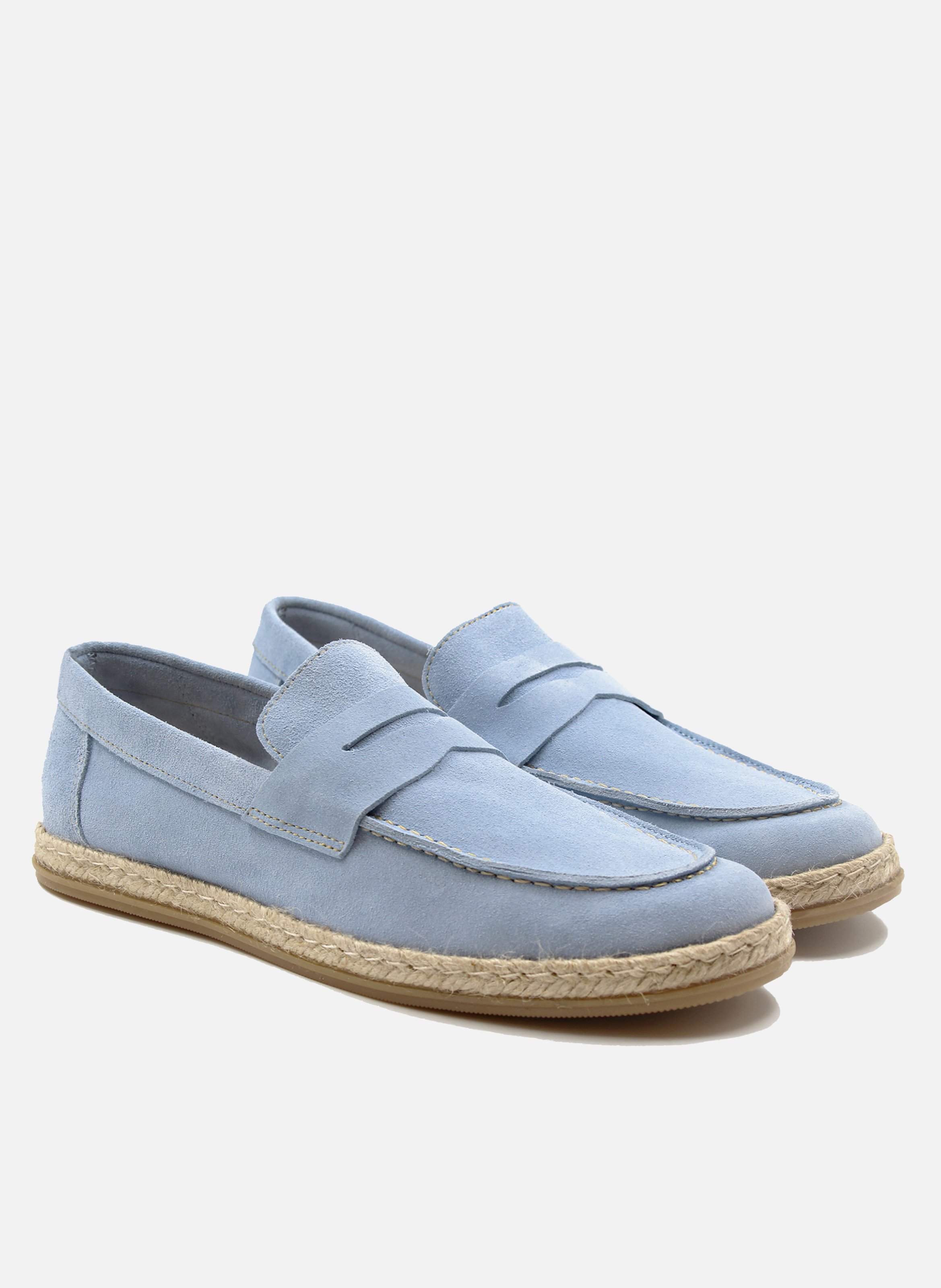 Suede leather espadrille loafers JULES & JENN Blue