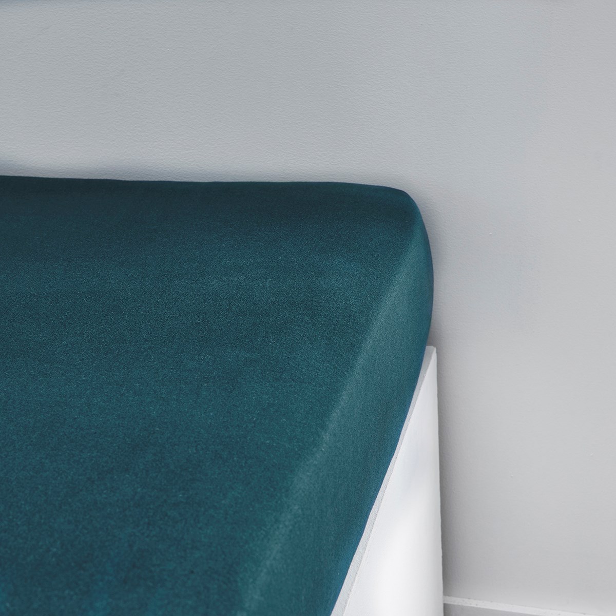 Stretch cotton fitted sheet TODAY LINGE DE MAISON Blue