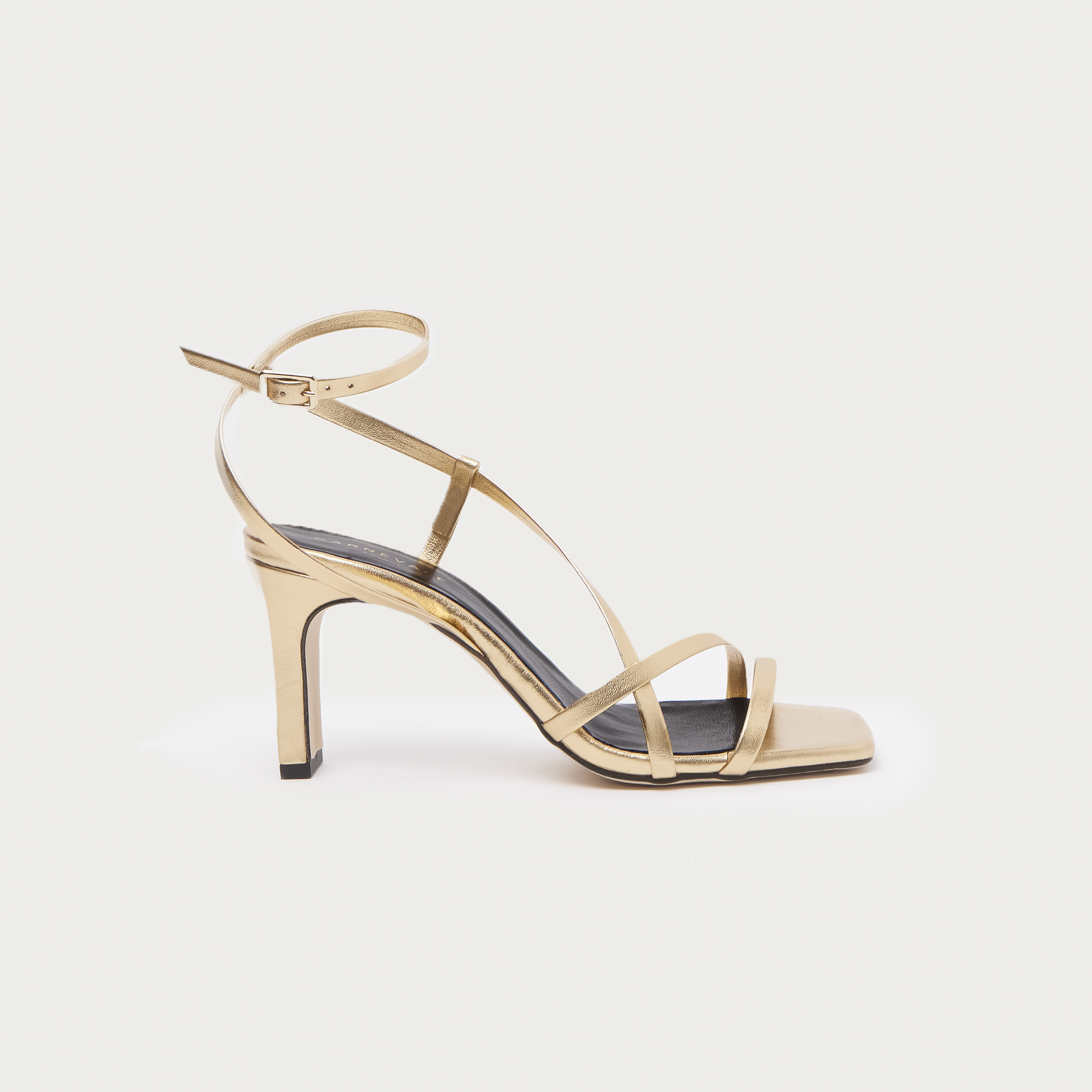 Zara Marques Espagnoles Vetements Flat Leather Mules Doré