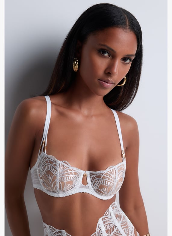 Underwired demi-cup bra | White by AUBADE Underwired demi-cup bra White