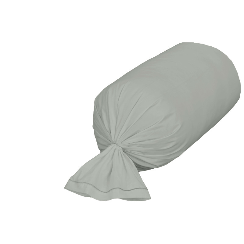 100% Pure Cotton Bolster Pillowcase COTON PUR Grey