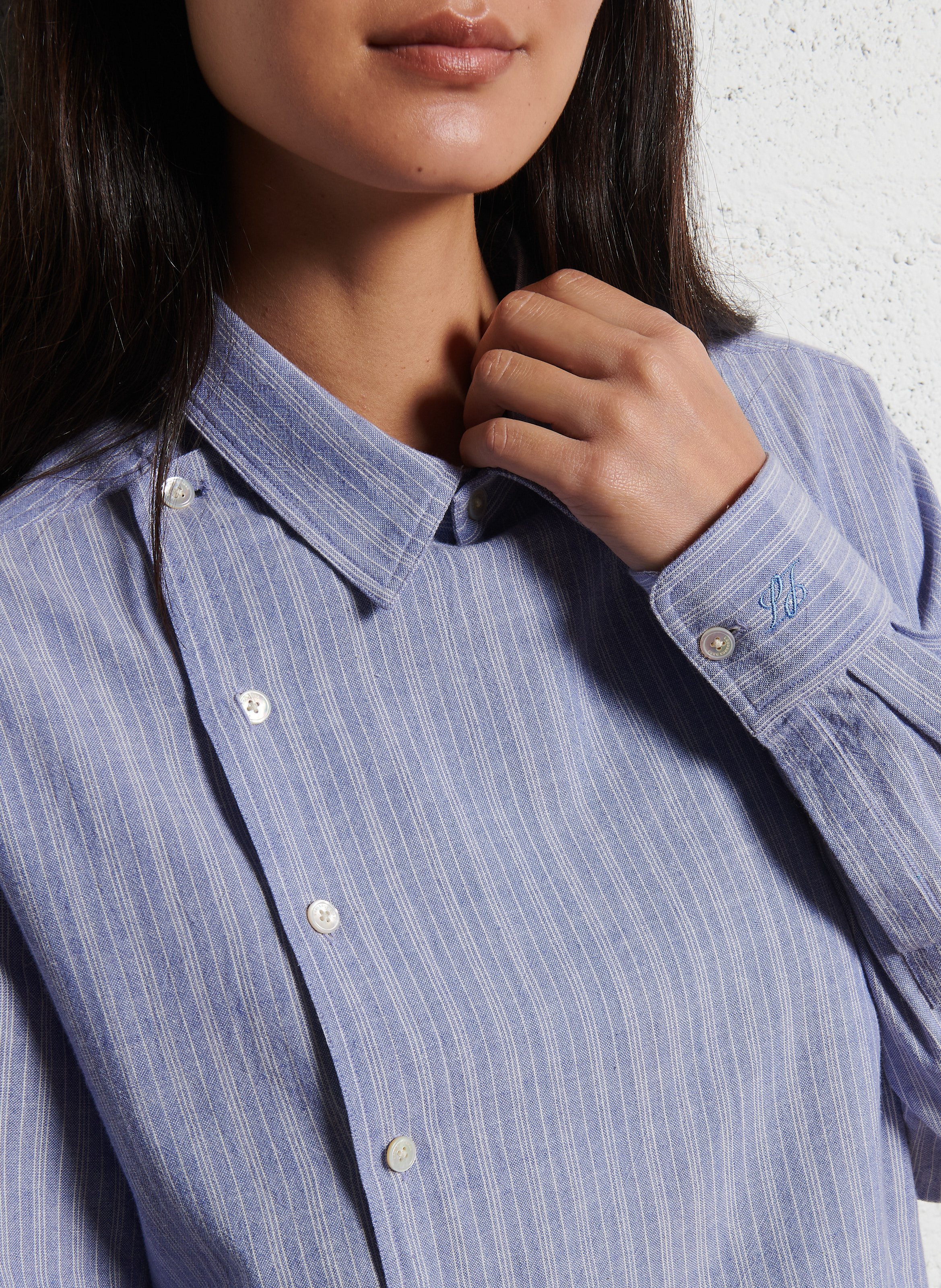 Colonel - Einfarbiges Hemd LAURENCE BRAS Blau