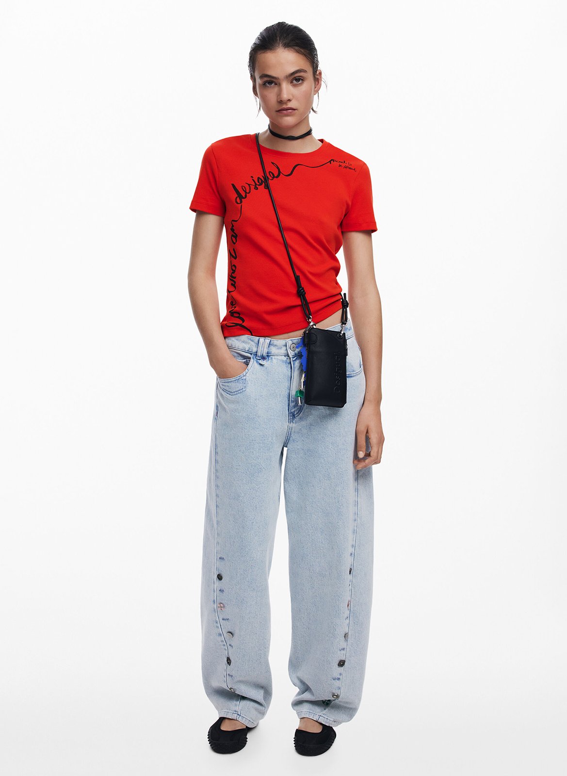 Handytasche aus Kunstleder DESIGUAL Schwarz