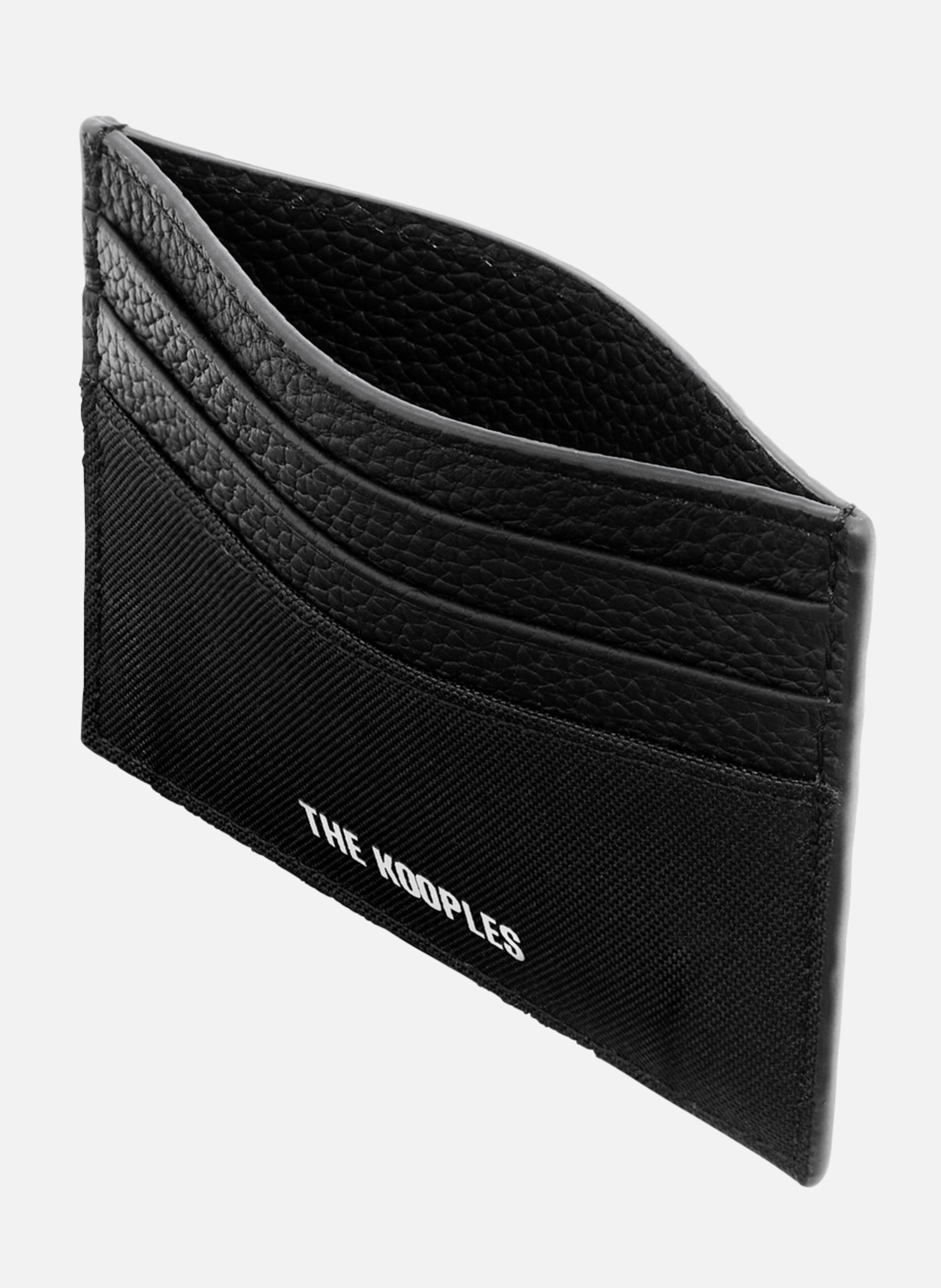 Canvas and grained leather card holder THE KOOPLES Black