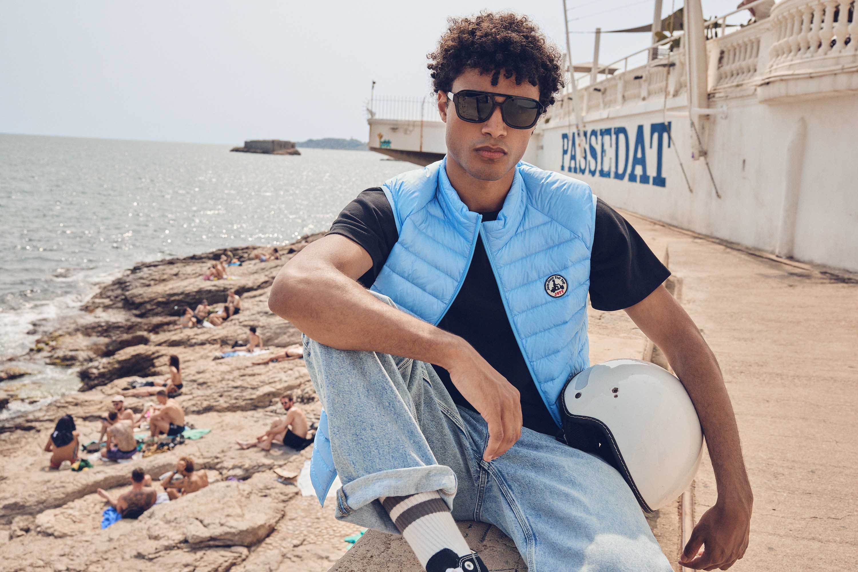 Sleeveless puffer jacket Tom JOTT Blue