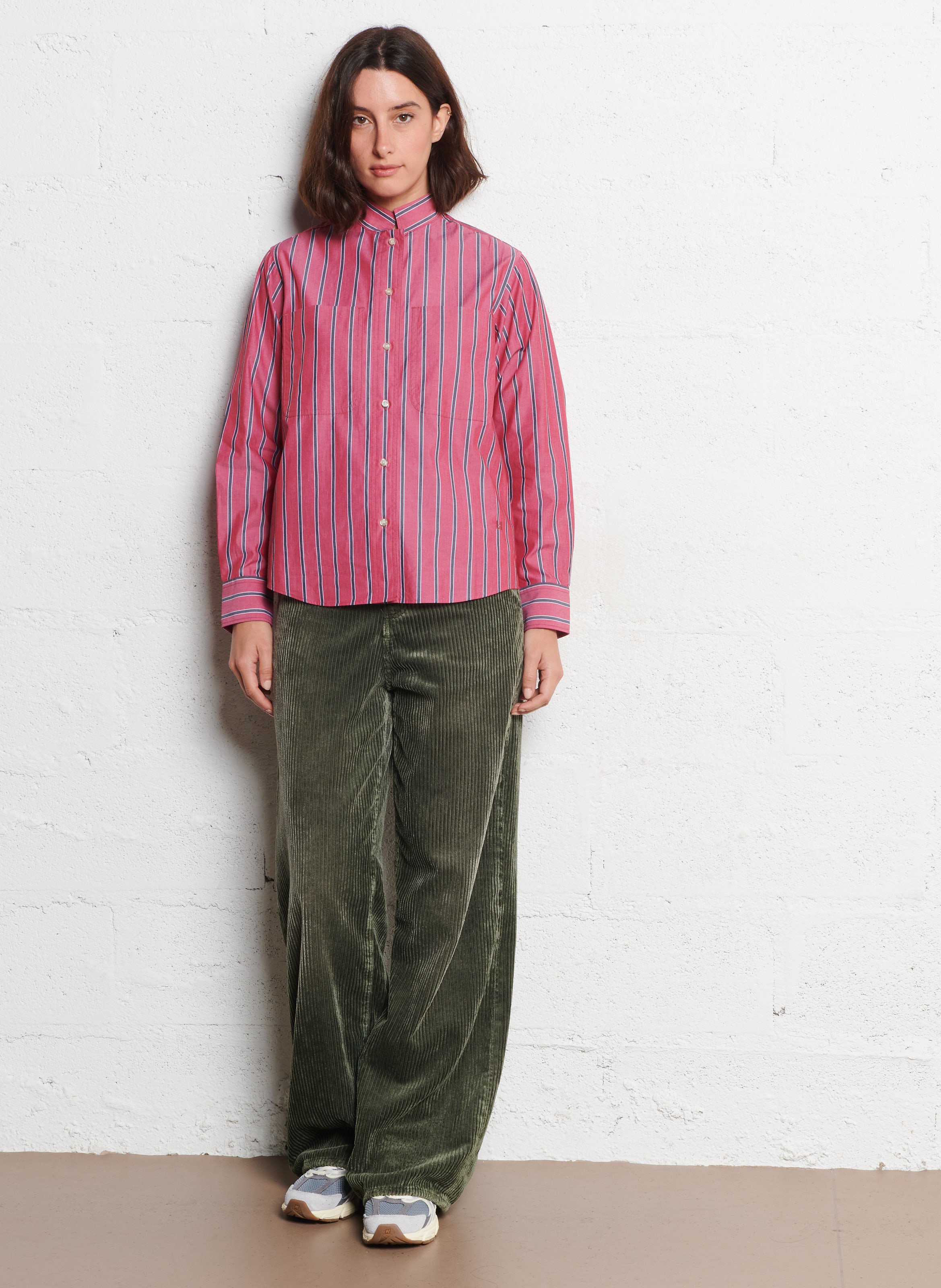 Capri plain oversized shirt LEON & HARPER Pink