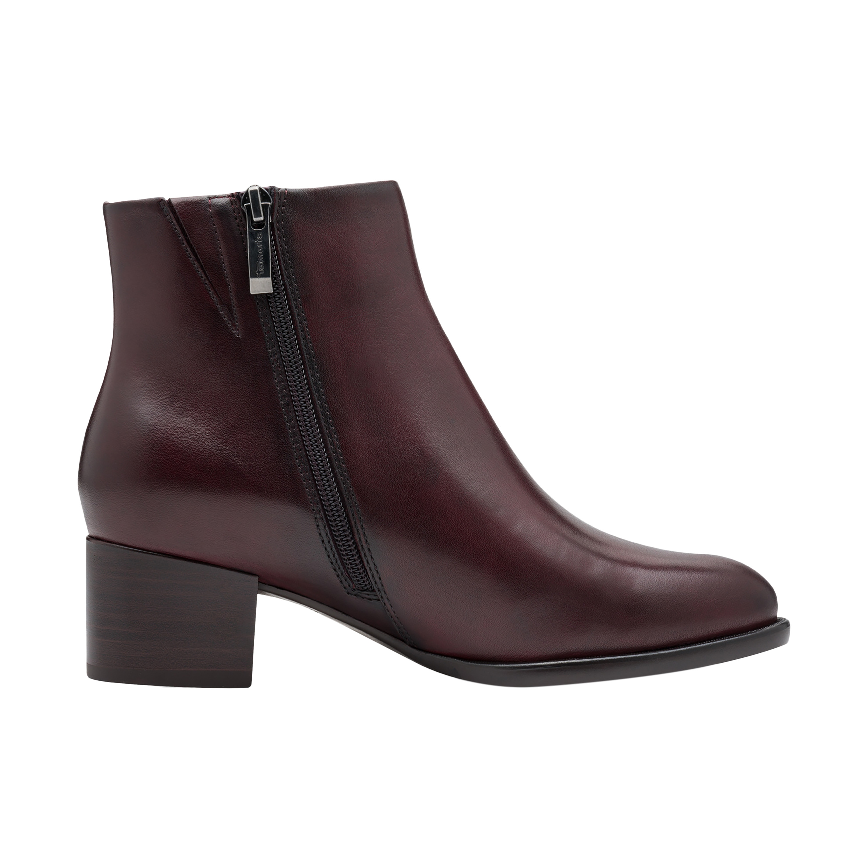 Leather heeled ankle boot TAMARIS