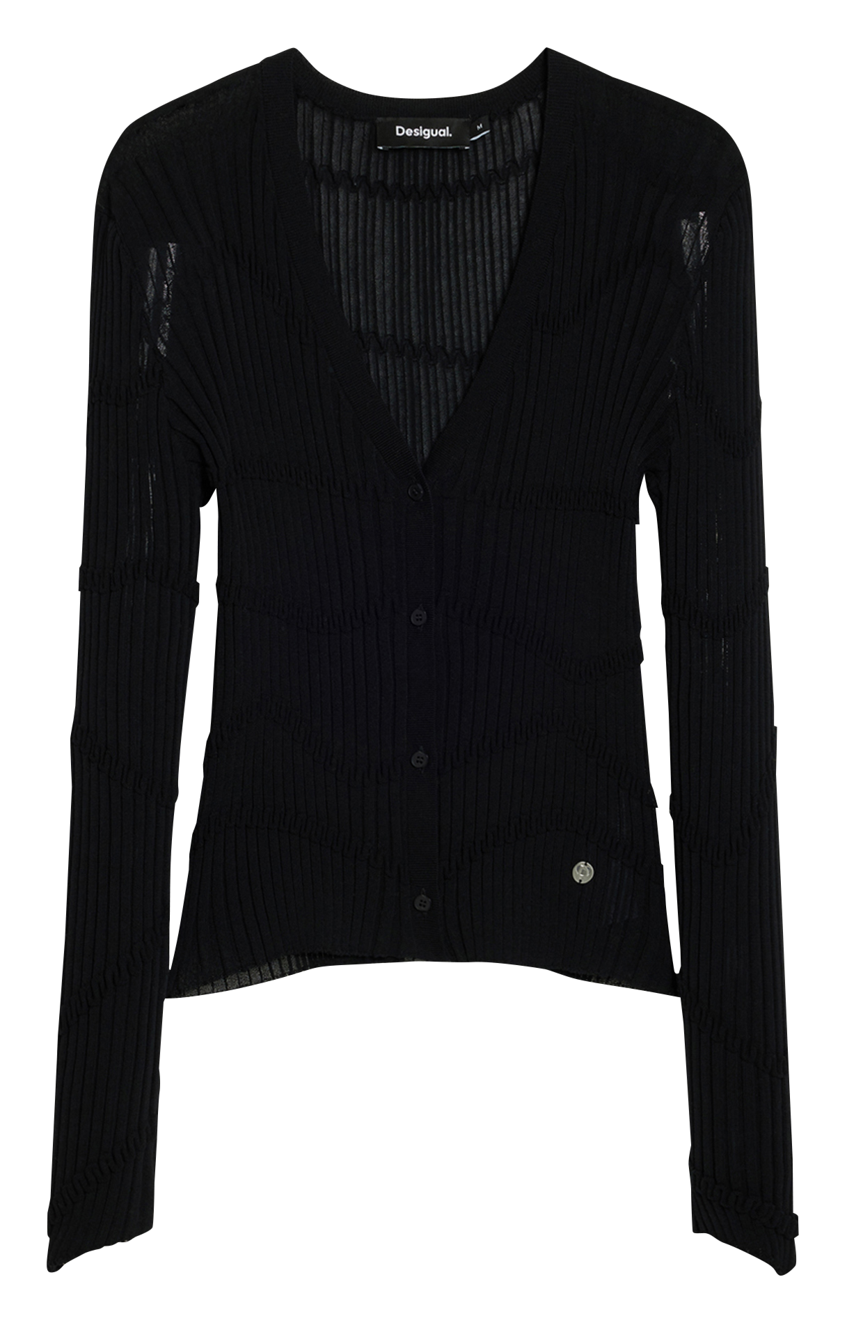 Gilet a scialle aderente con bottoni DESIGUAL Nero