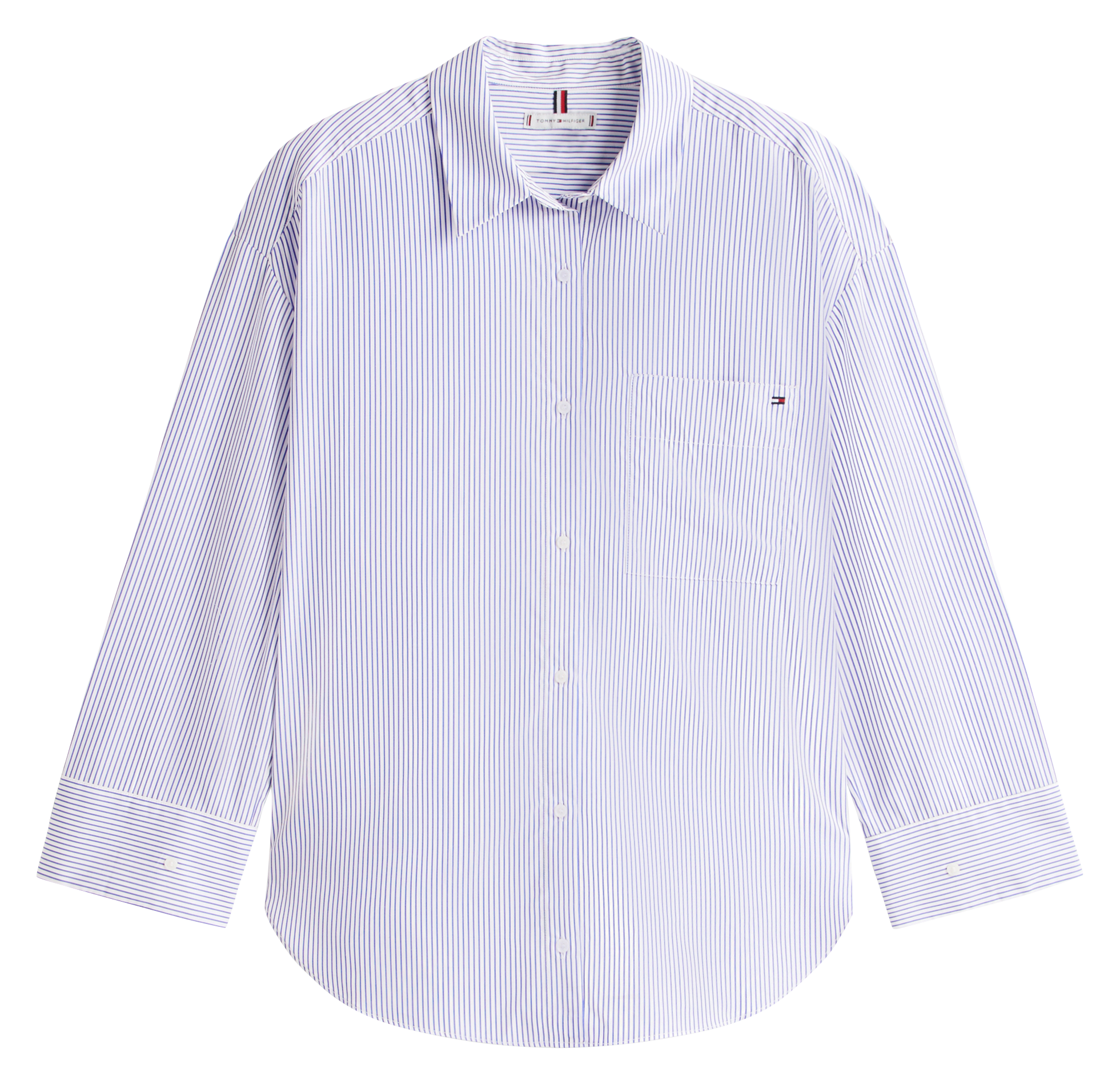 Chemise oversize col classique en coton TOMMY HILFIGER Bleu