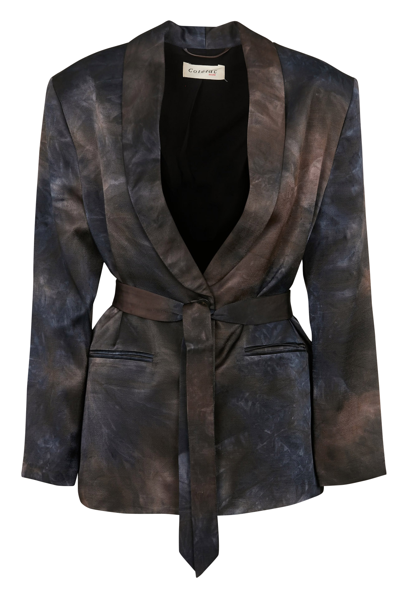 Bedruckter Fließblazer ACOTE Schwarz