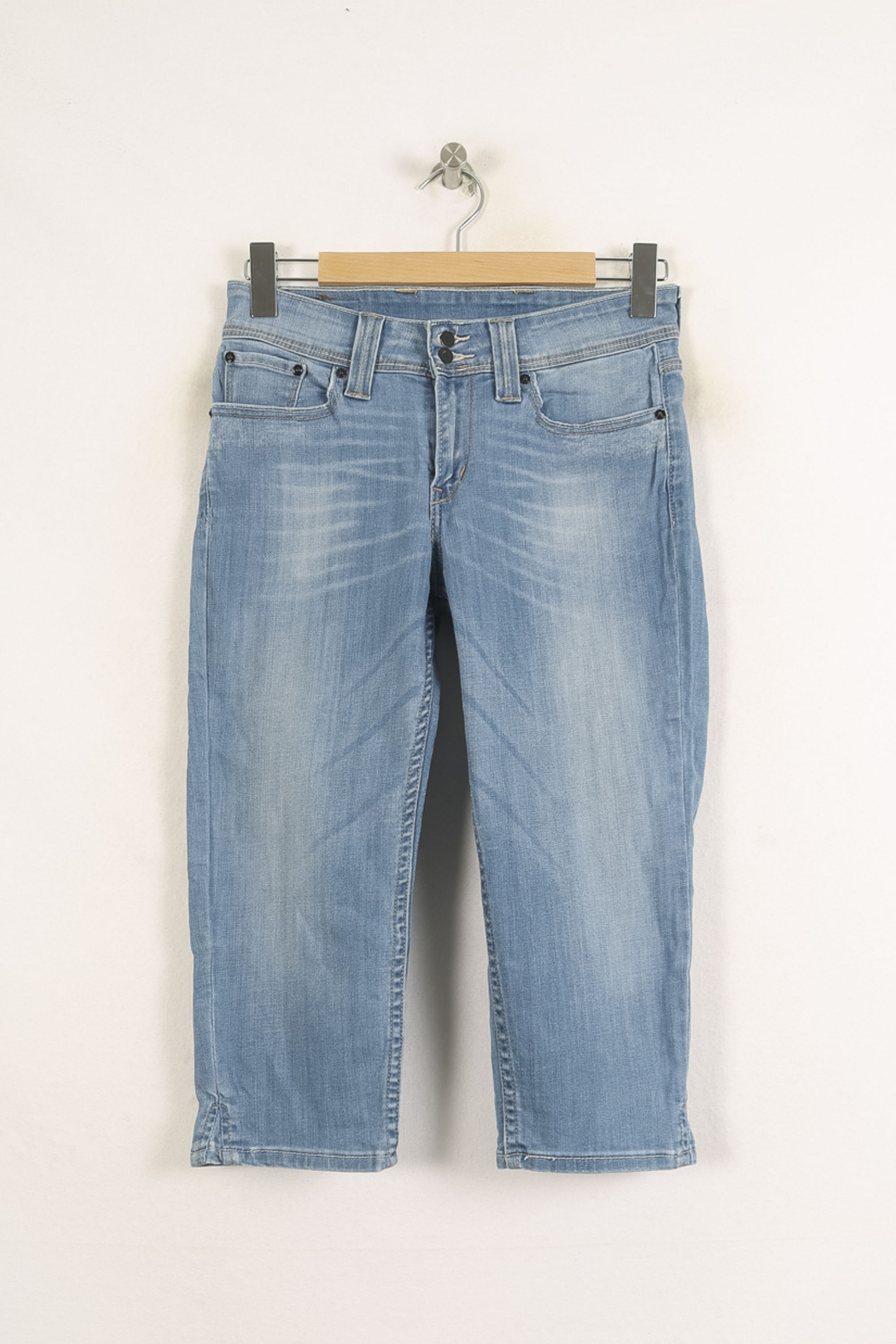 Cropped slim jeans with studs LEVI'S - Seconde main Blue