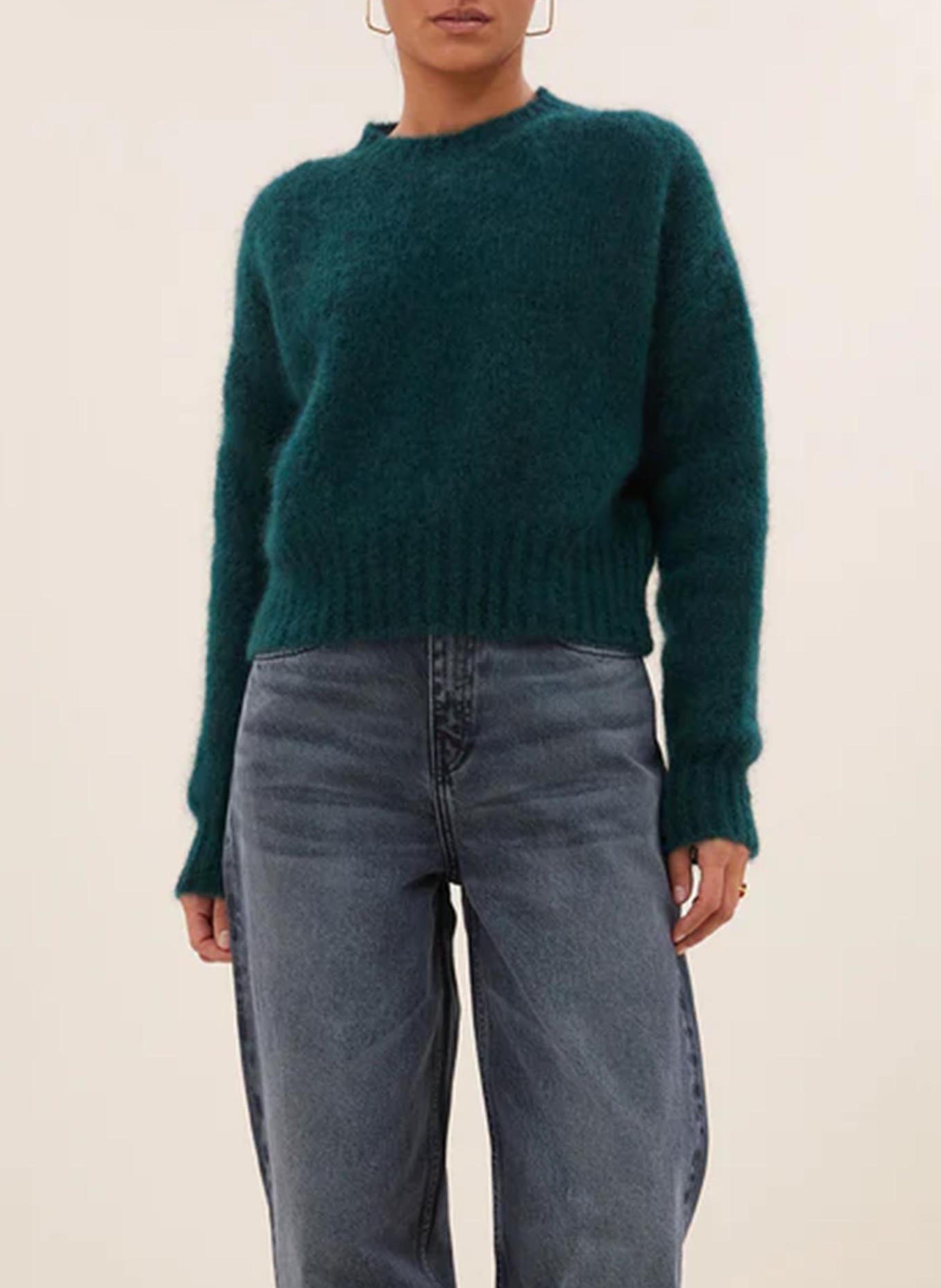 Pull ample uni en laine mélangée BY BAR